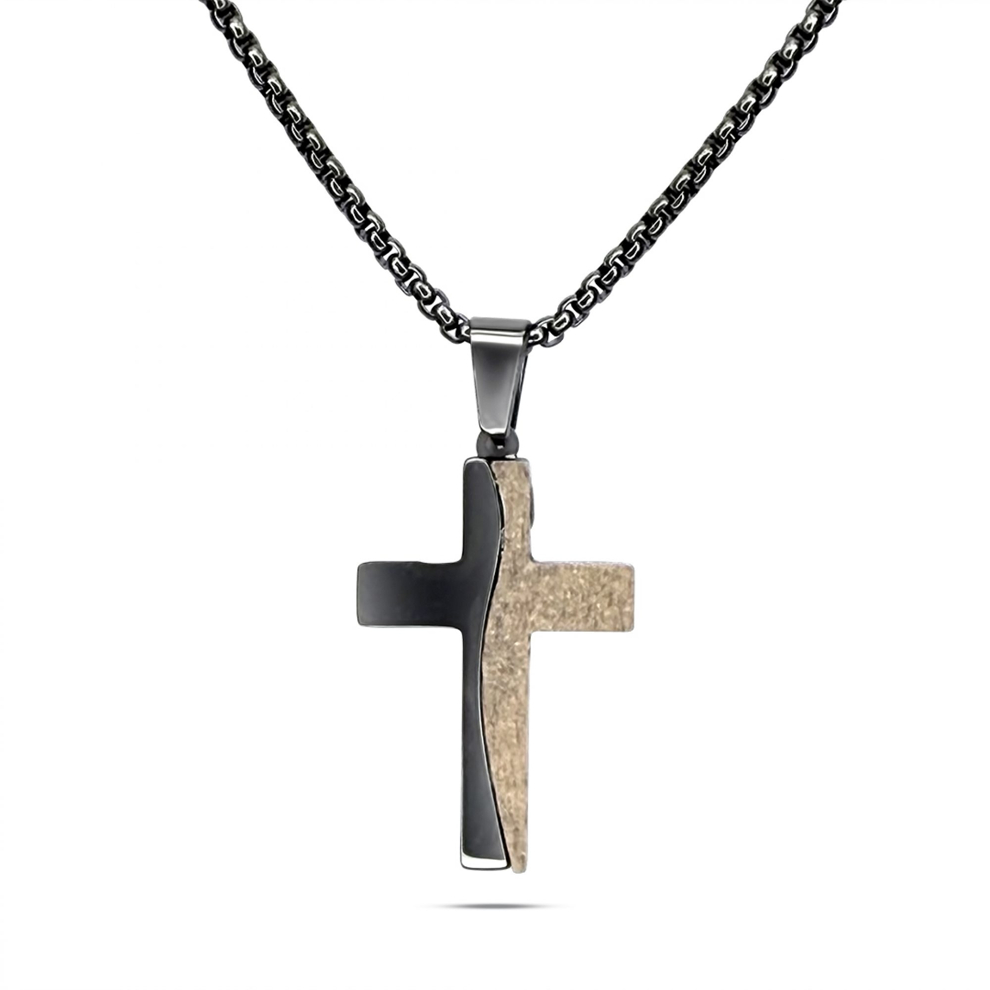 Steel cross necklace