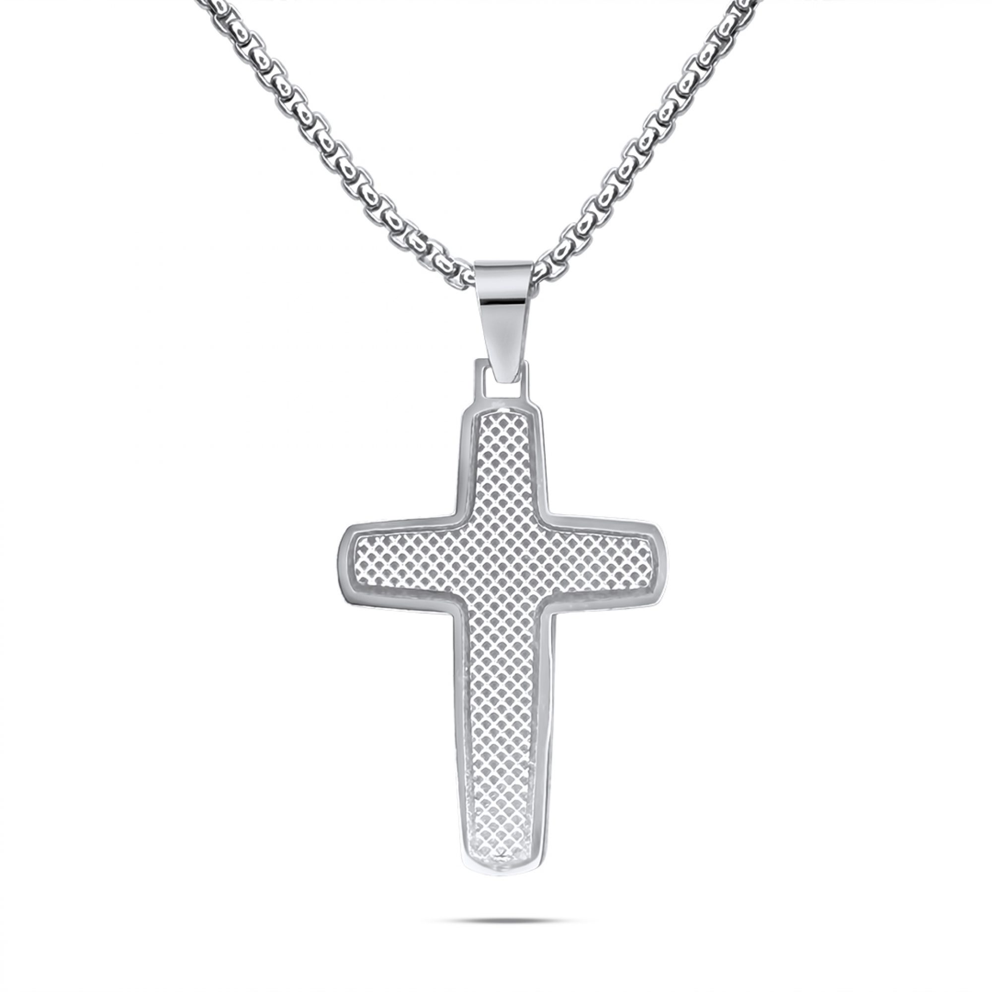Steel cross necklace