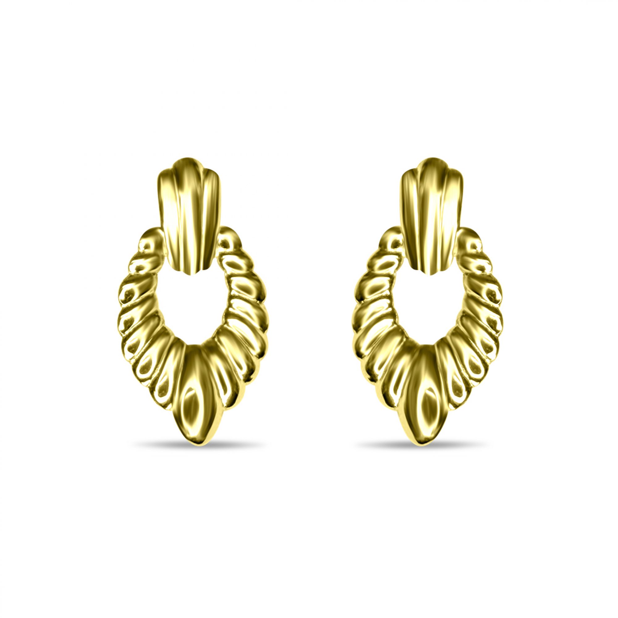 Gold plated steel hoops