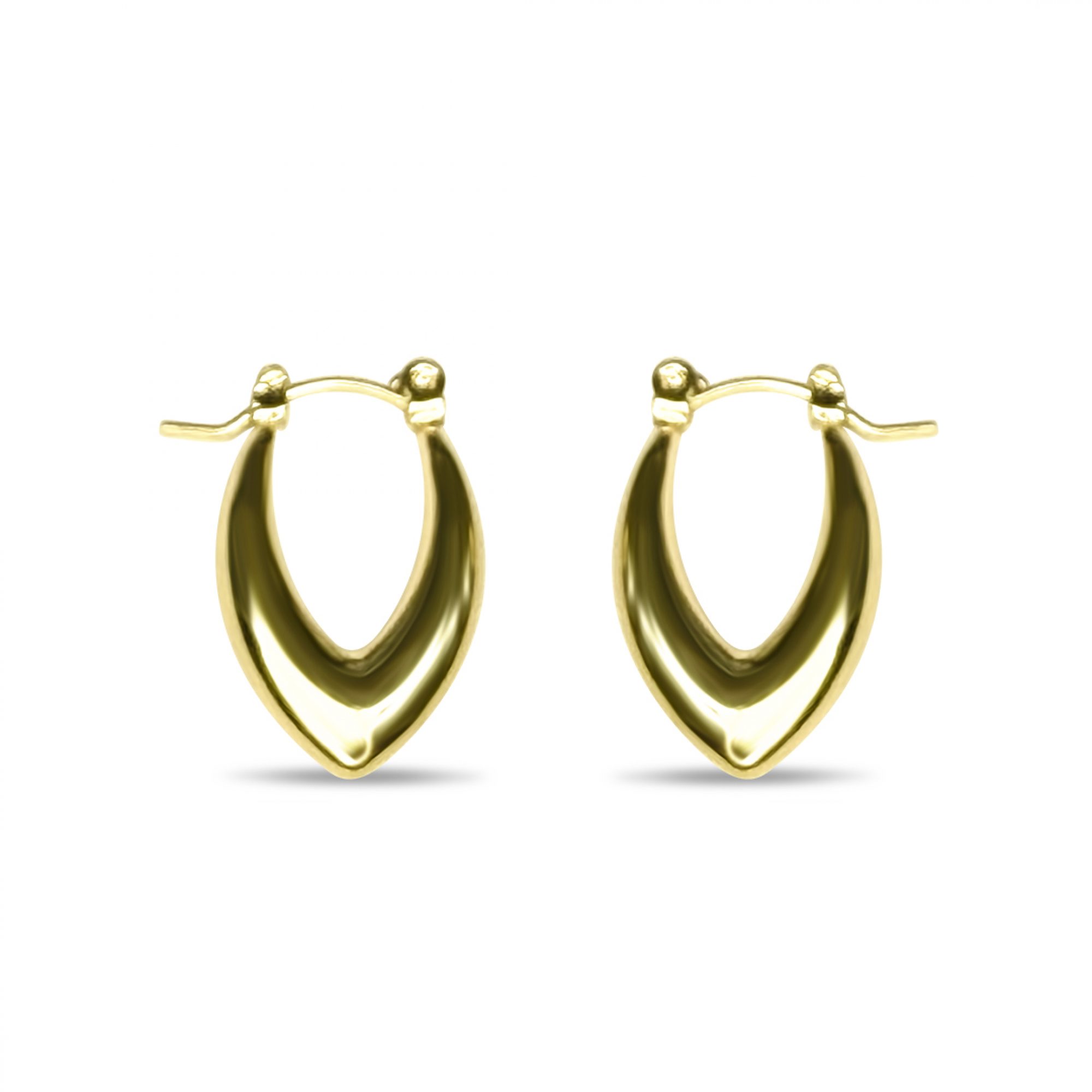 Gold plated steel hoops