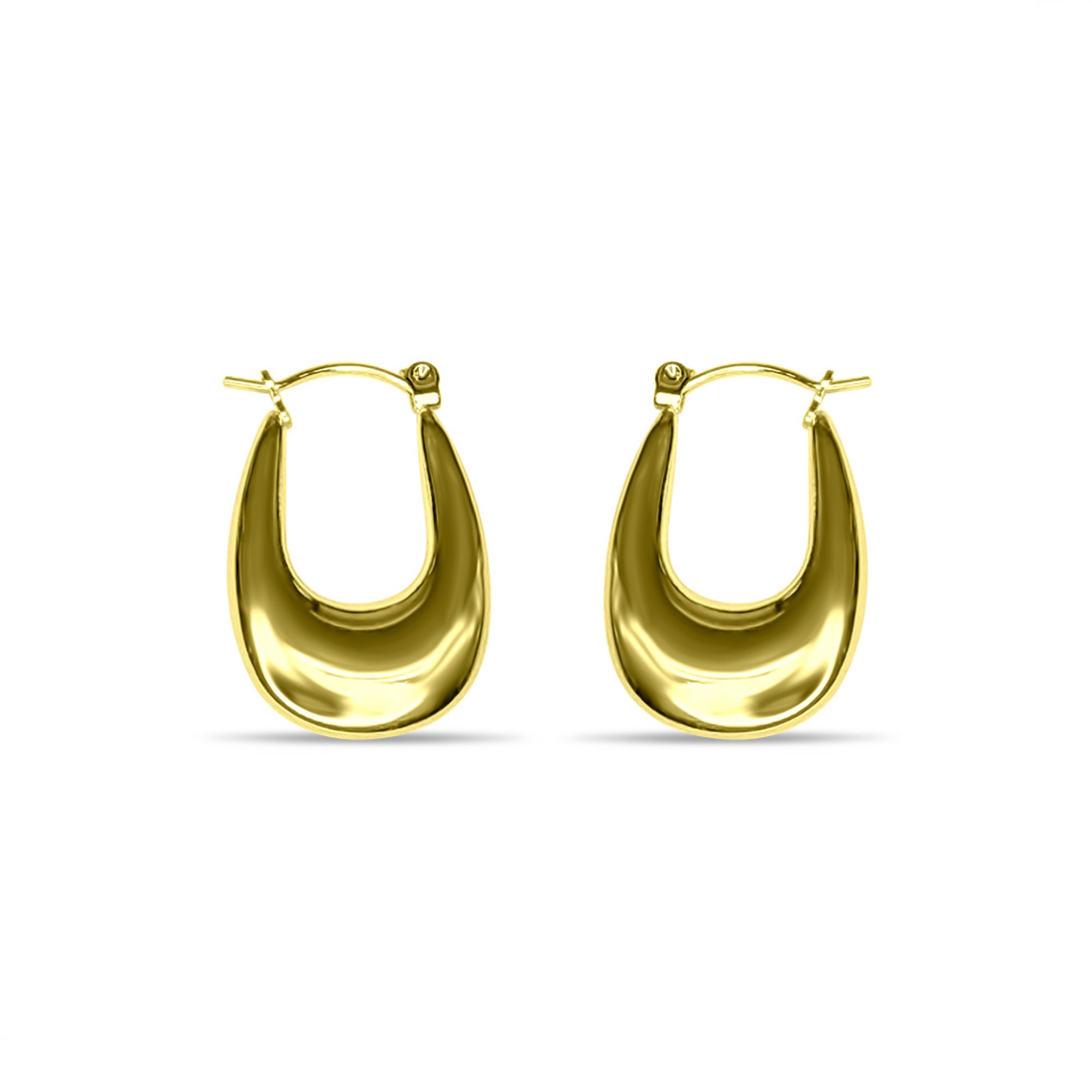 Gold plated steel hoops