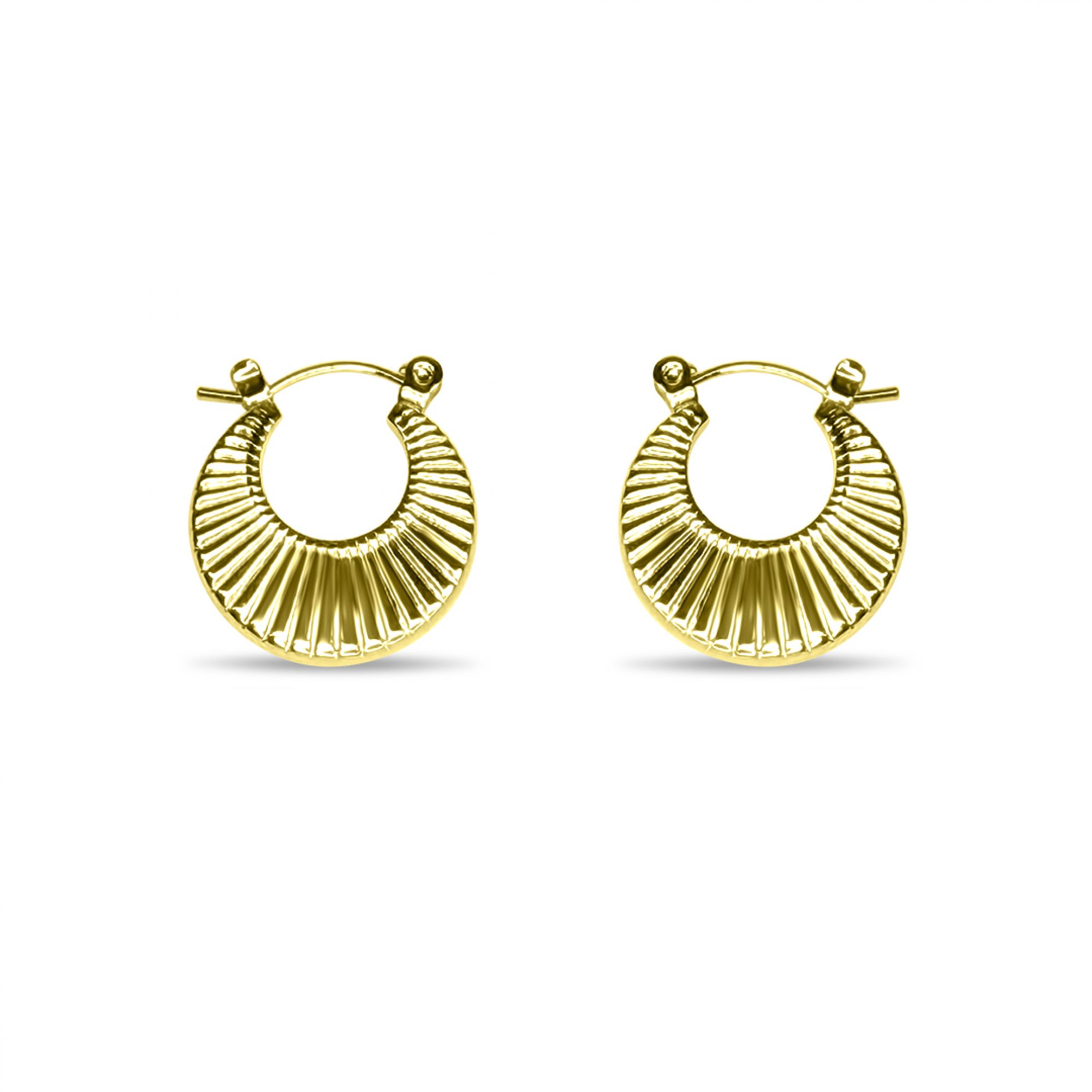 Gold plated steel hoops