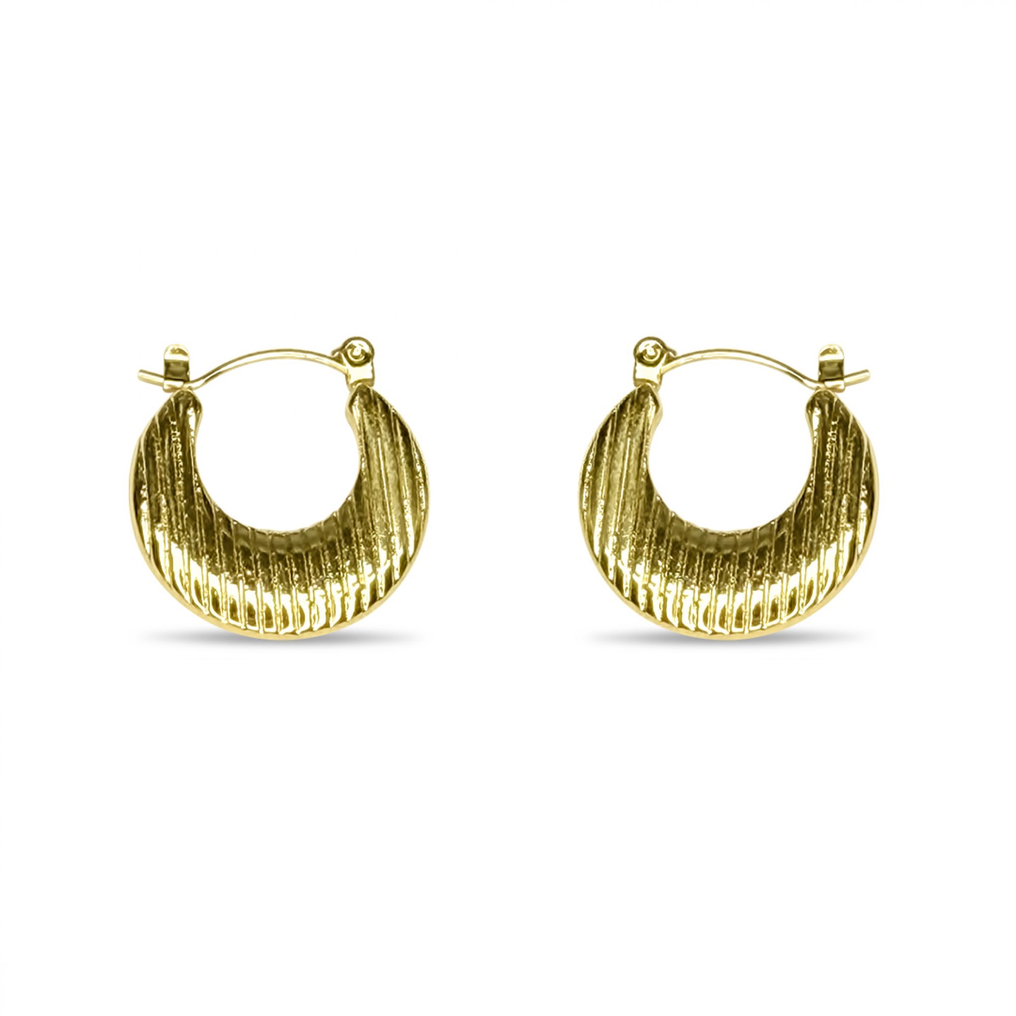 Gold plated steel hoops