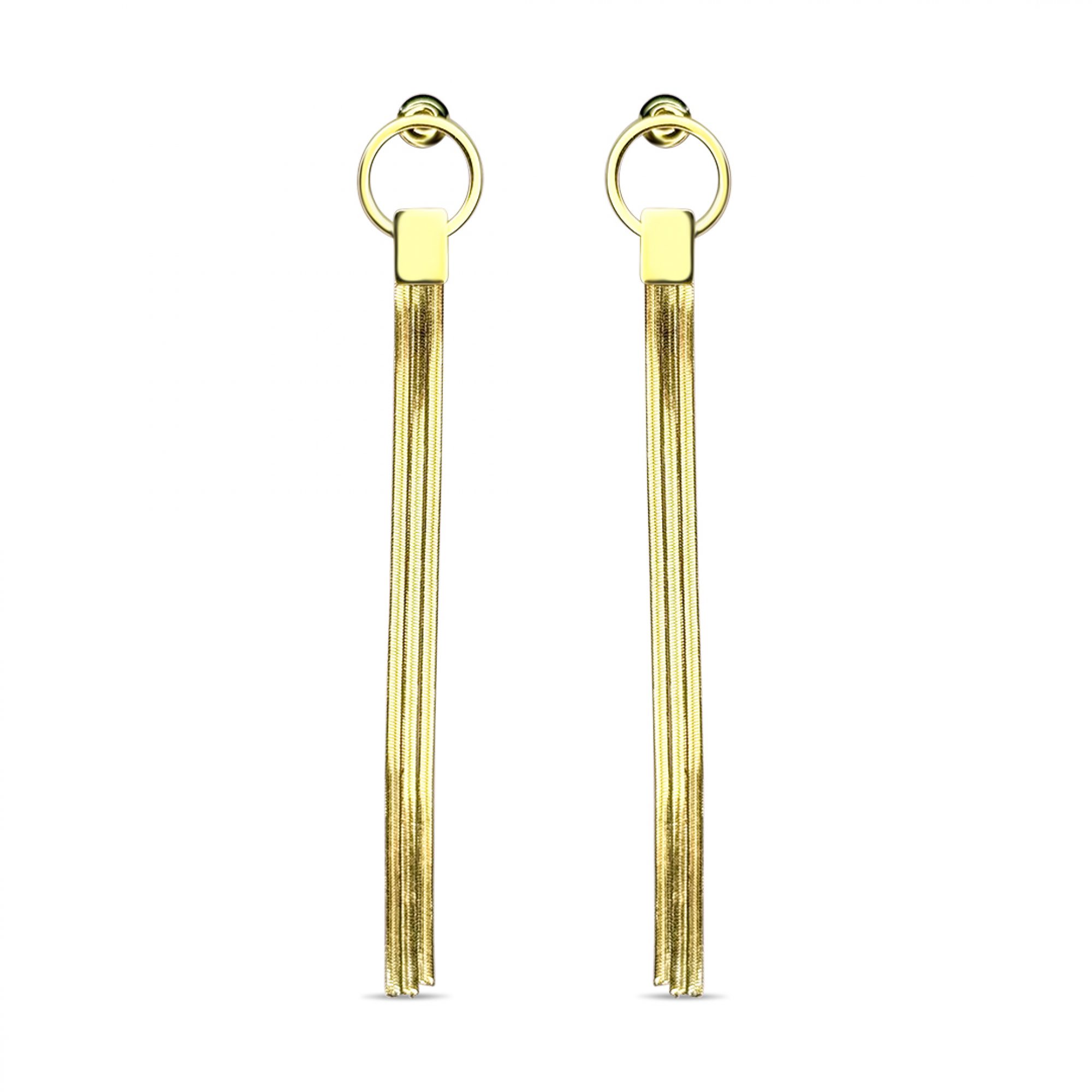 Gold plated steel earrings