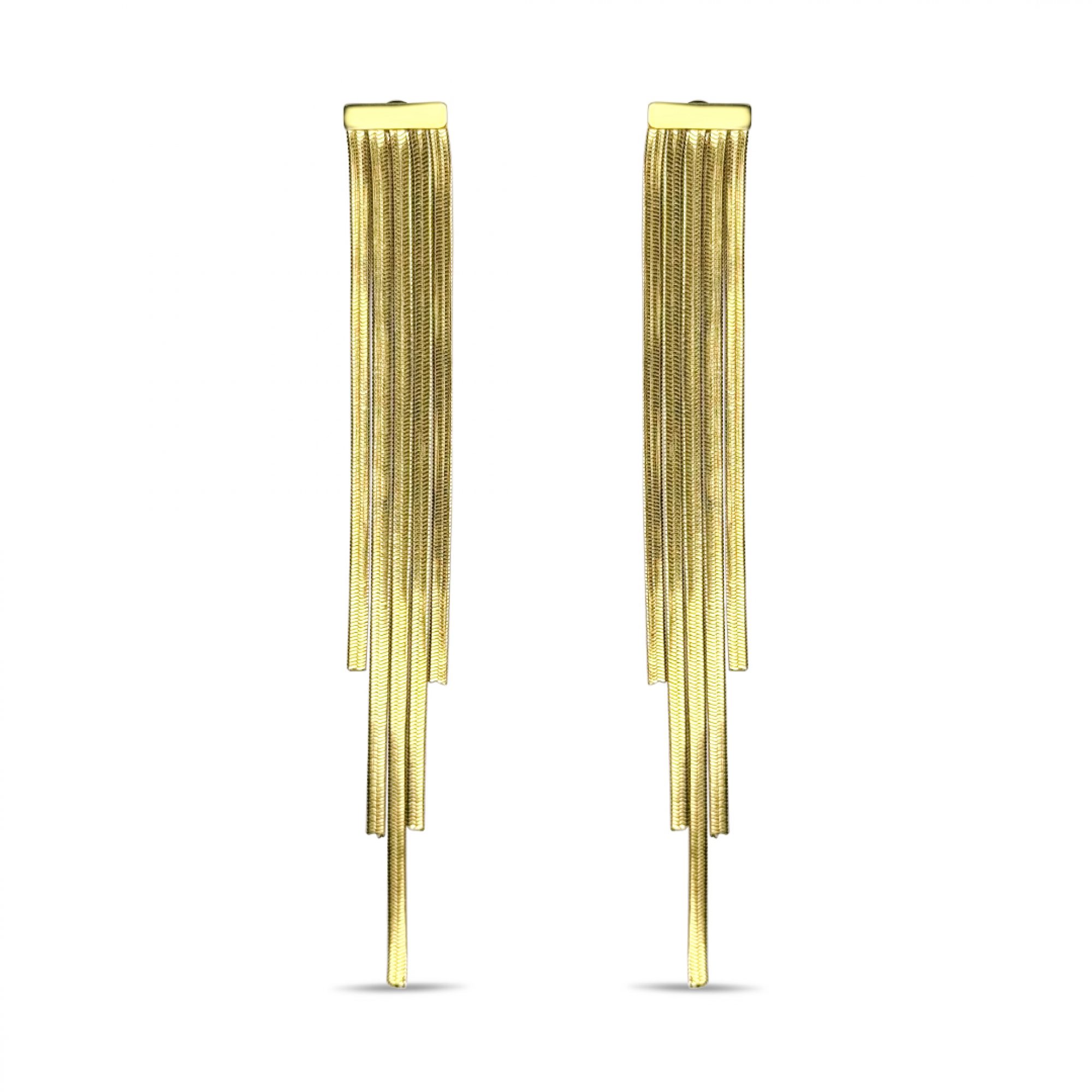 Gold plated steel earrings
