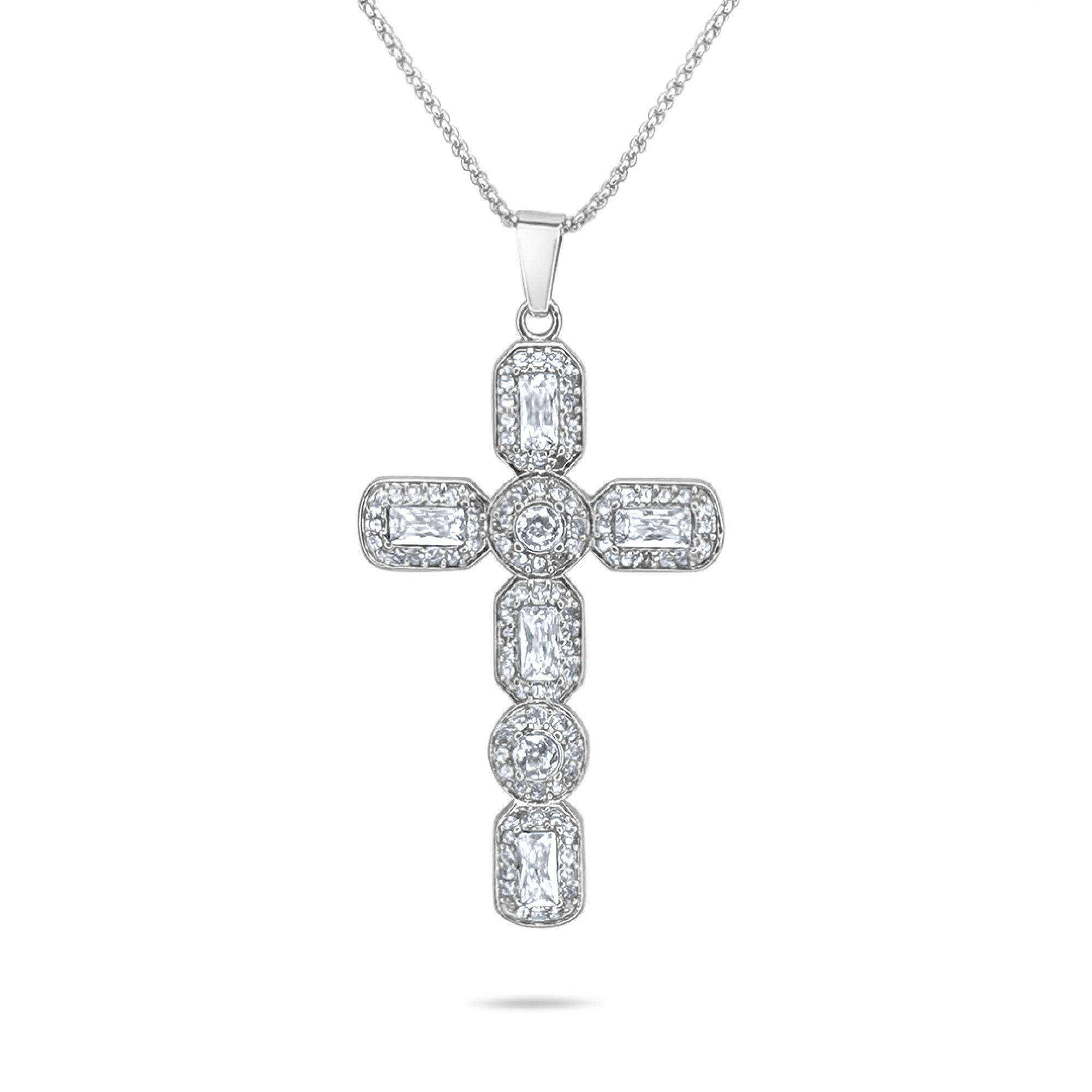 Steel cross necklace