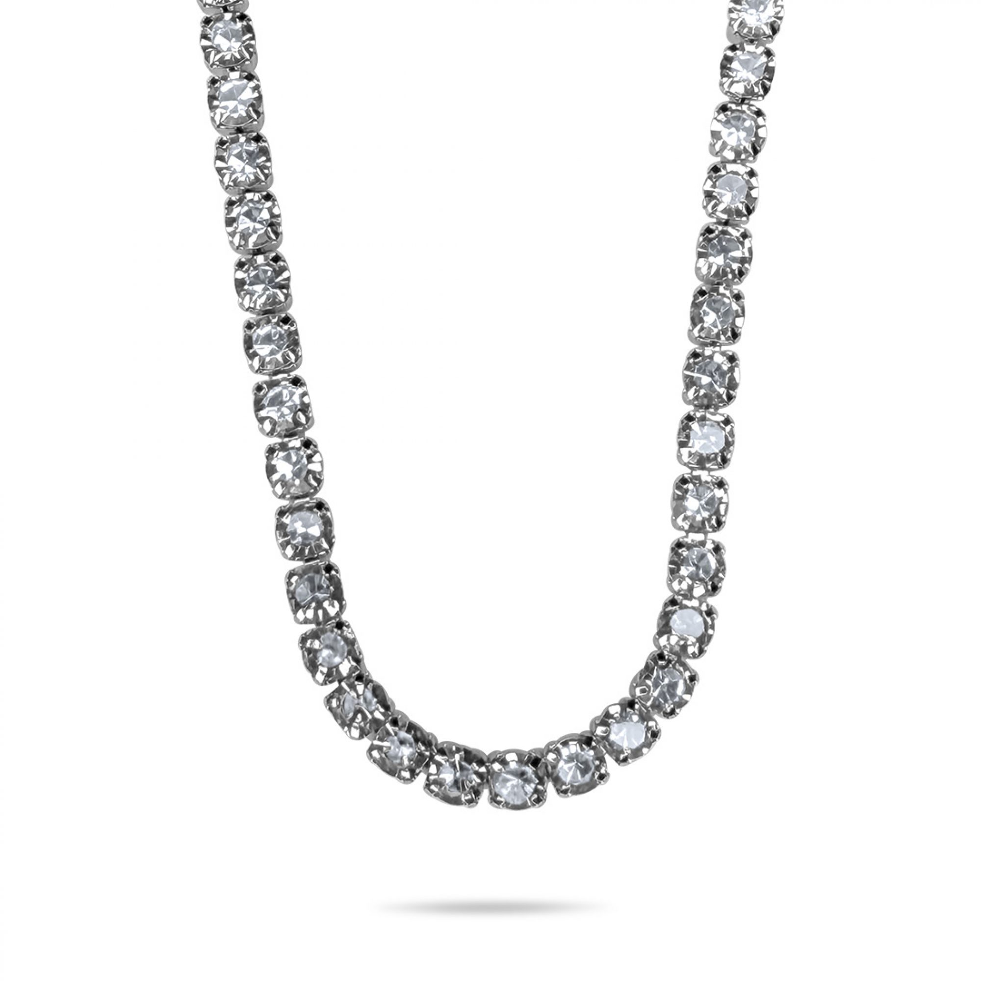 Κολιέ ατσάλι με πέτρες