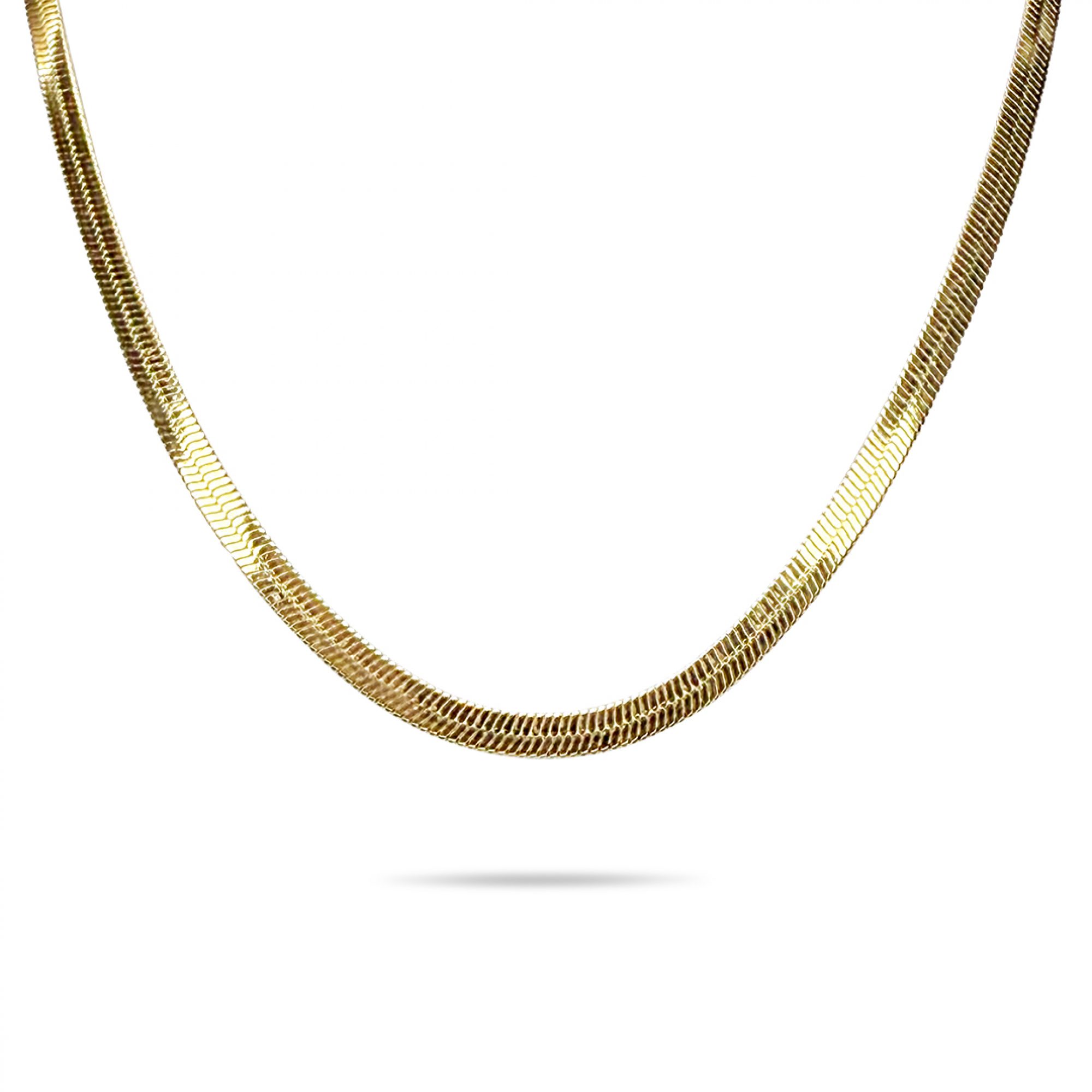 Gold plated steel necklace