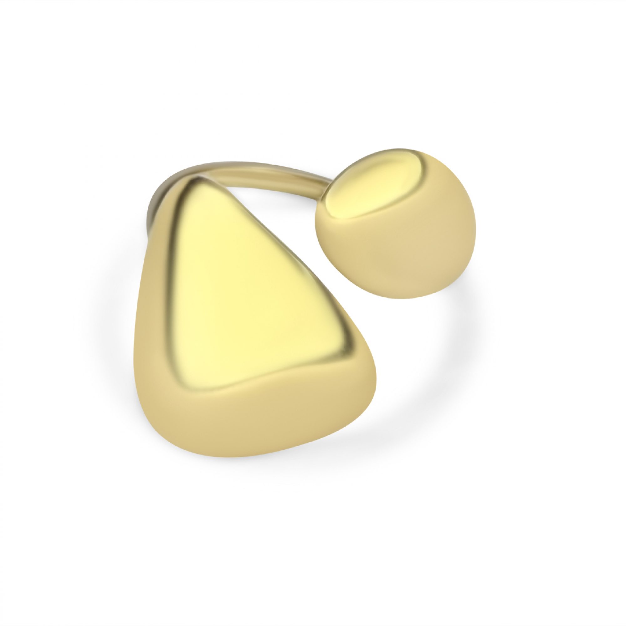 Δαχτυλίδι λουστρέ επίχρυσο ατσάλι