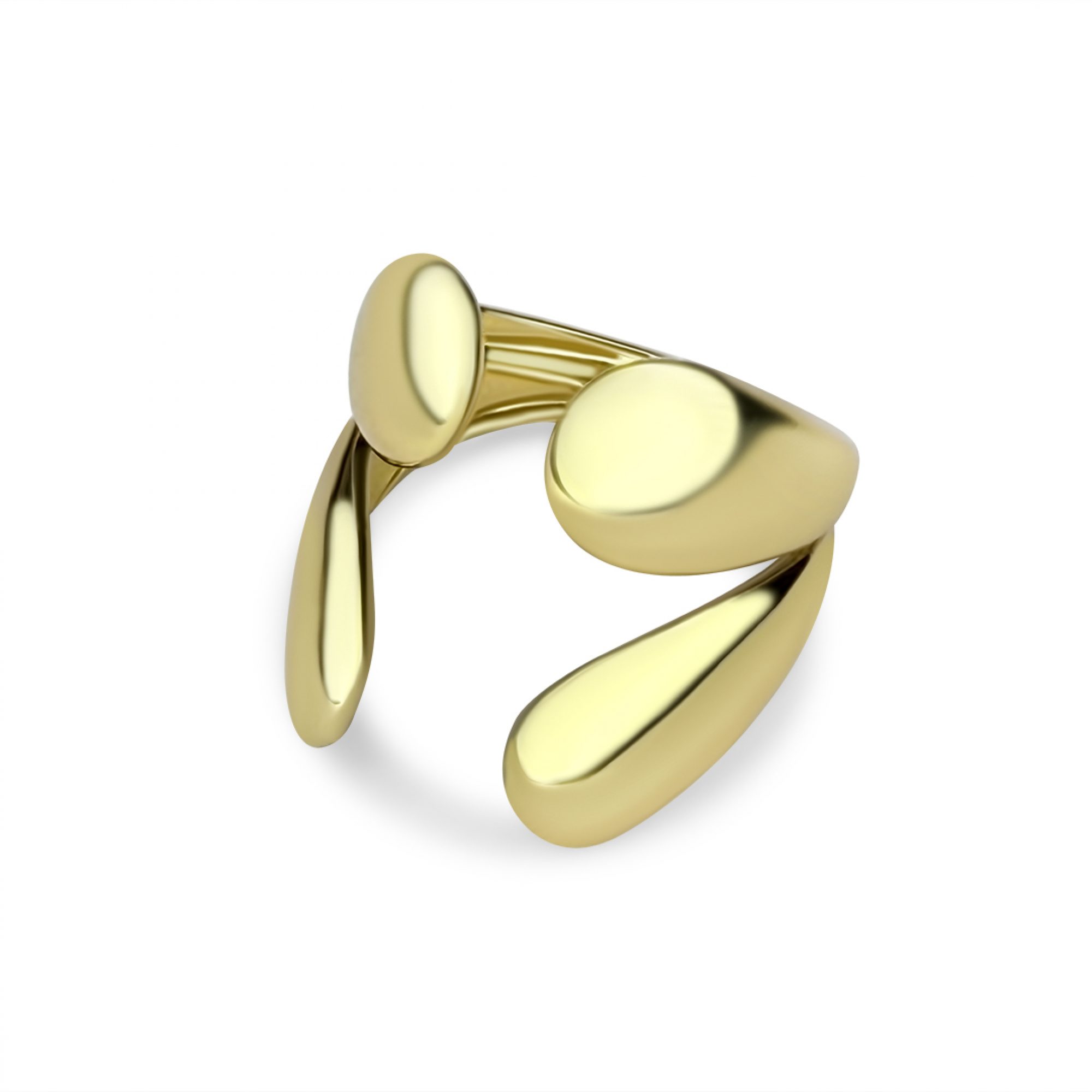 Gold plated steel ring