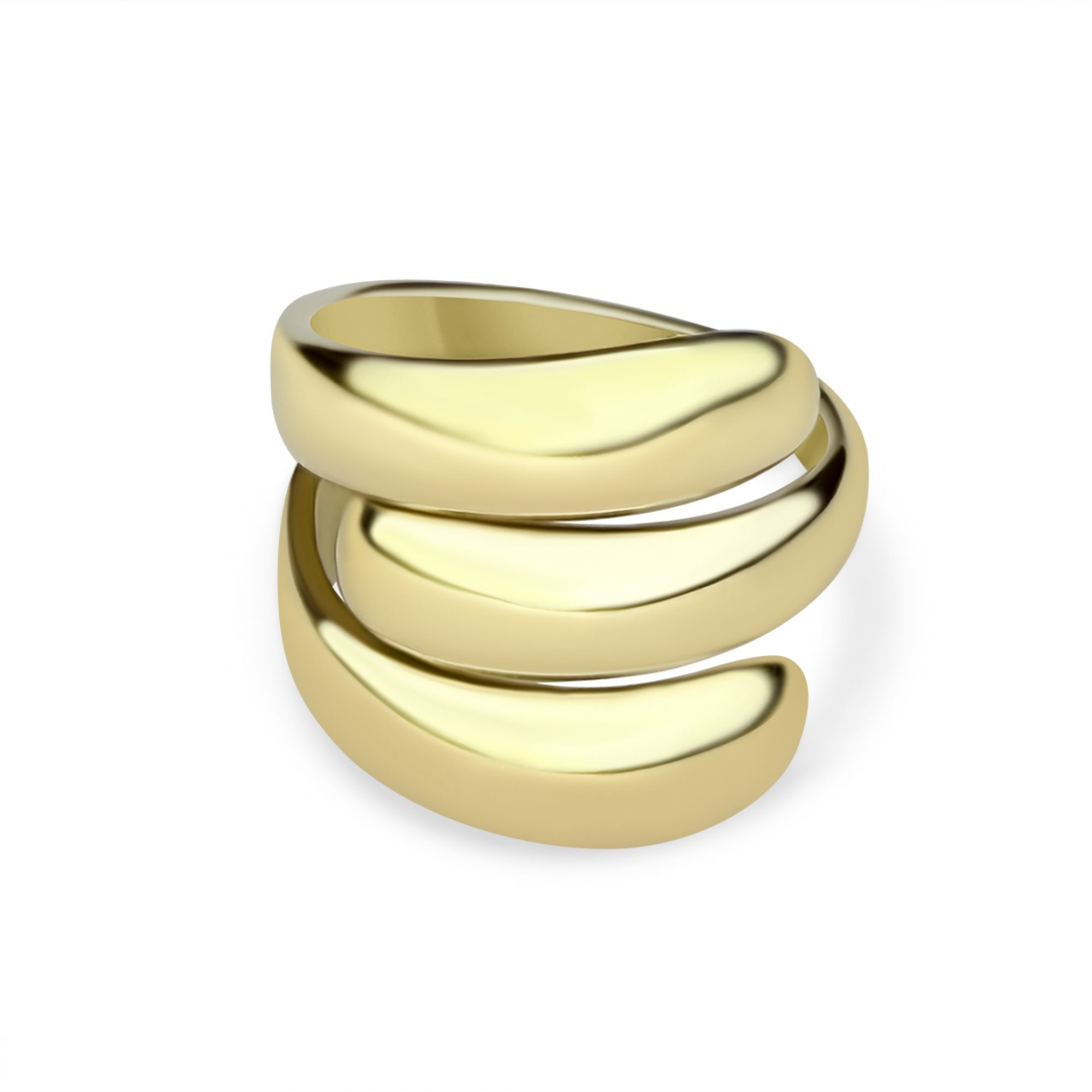 Gold plated steel ring