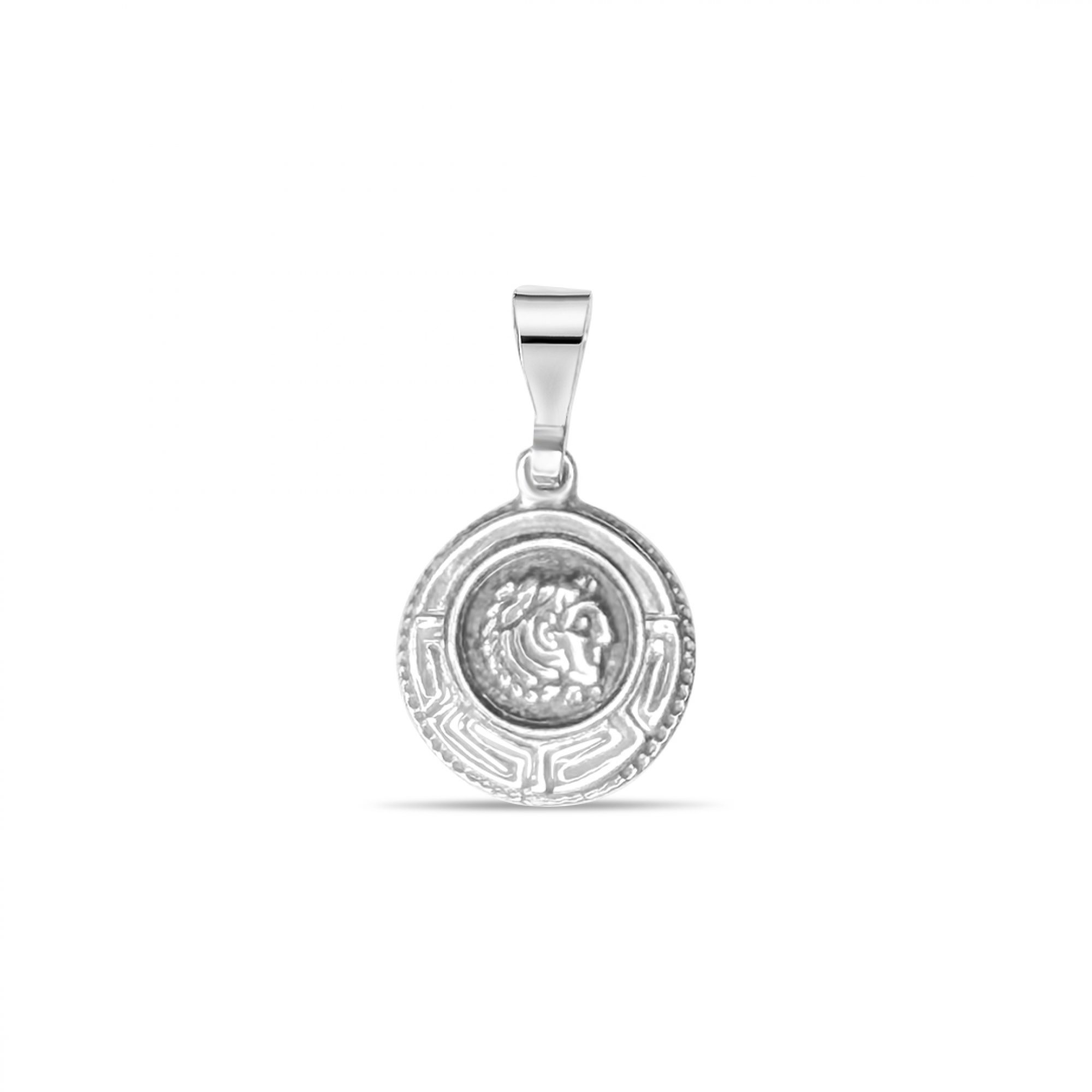 Alexander the Great silver pendant with meander