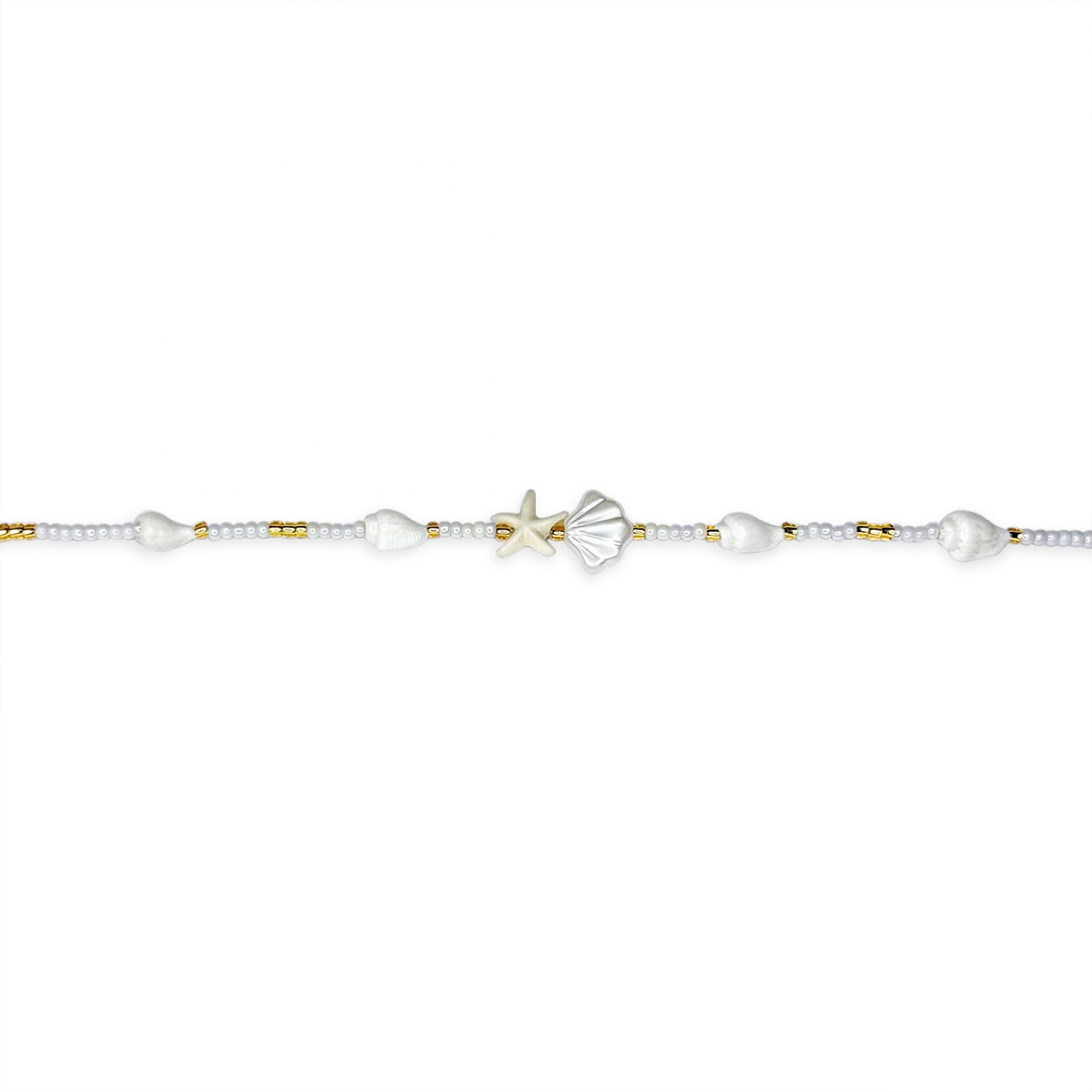 Shell & Starfish Beaded Bracelet