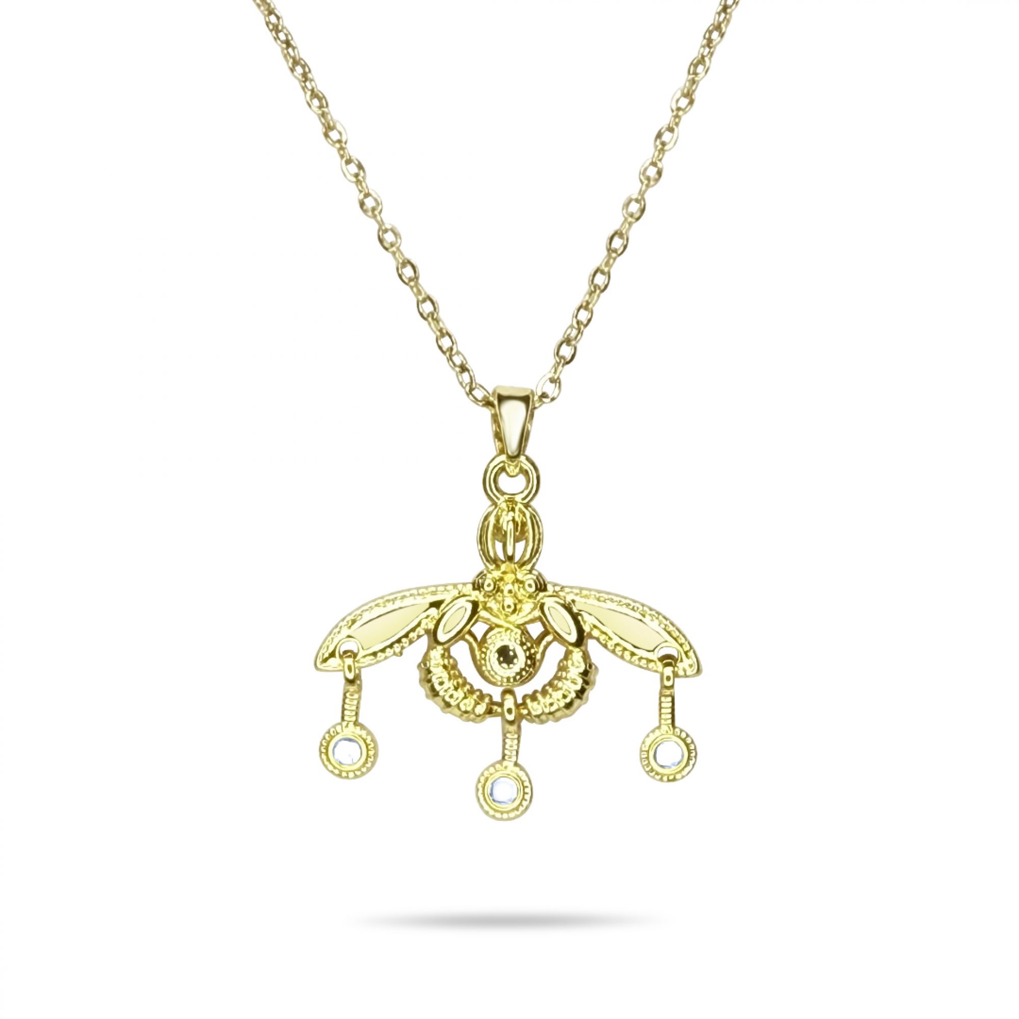 Gold-Tone Stainless Steel Minoan Bee Necklace