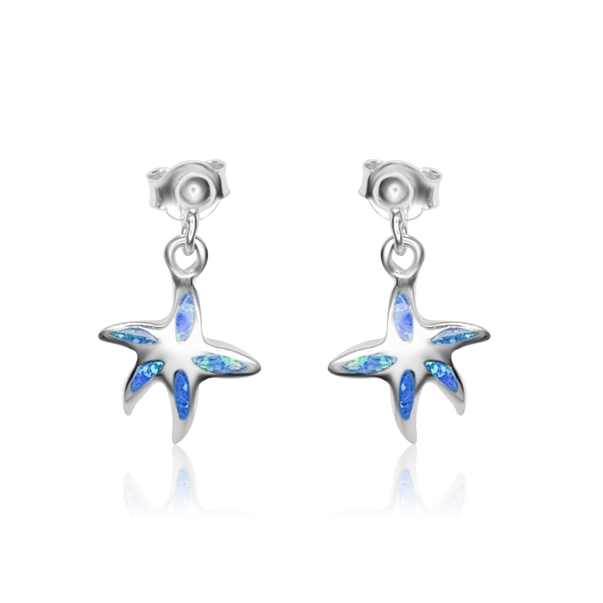 Stud starfish opal earrings 