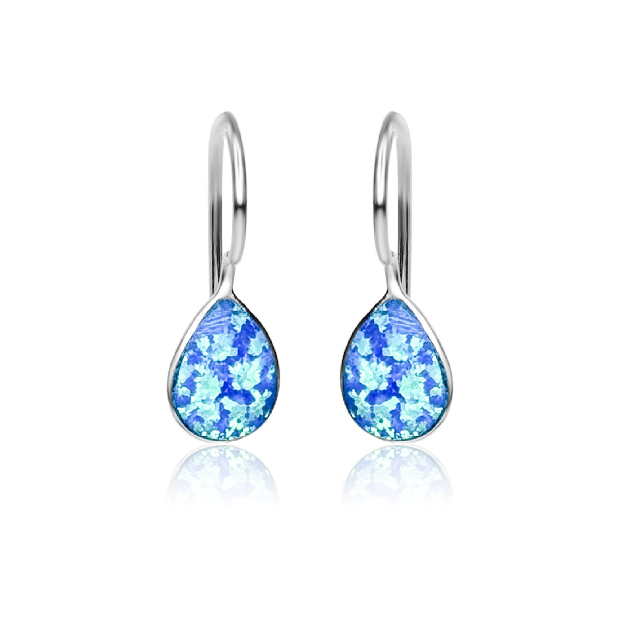 Dangle opal earrings