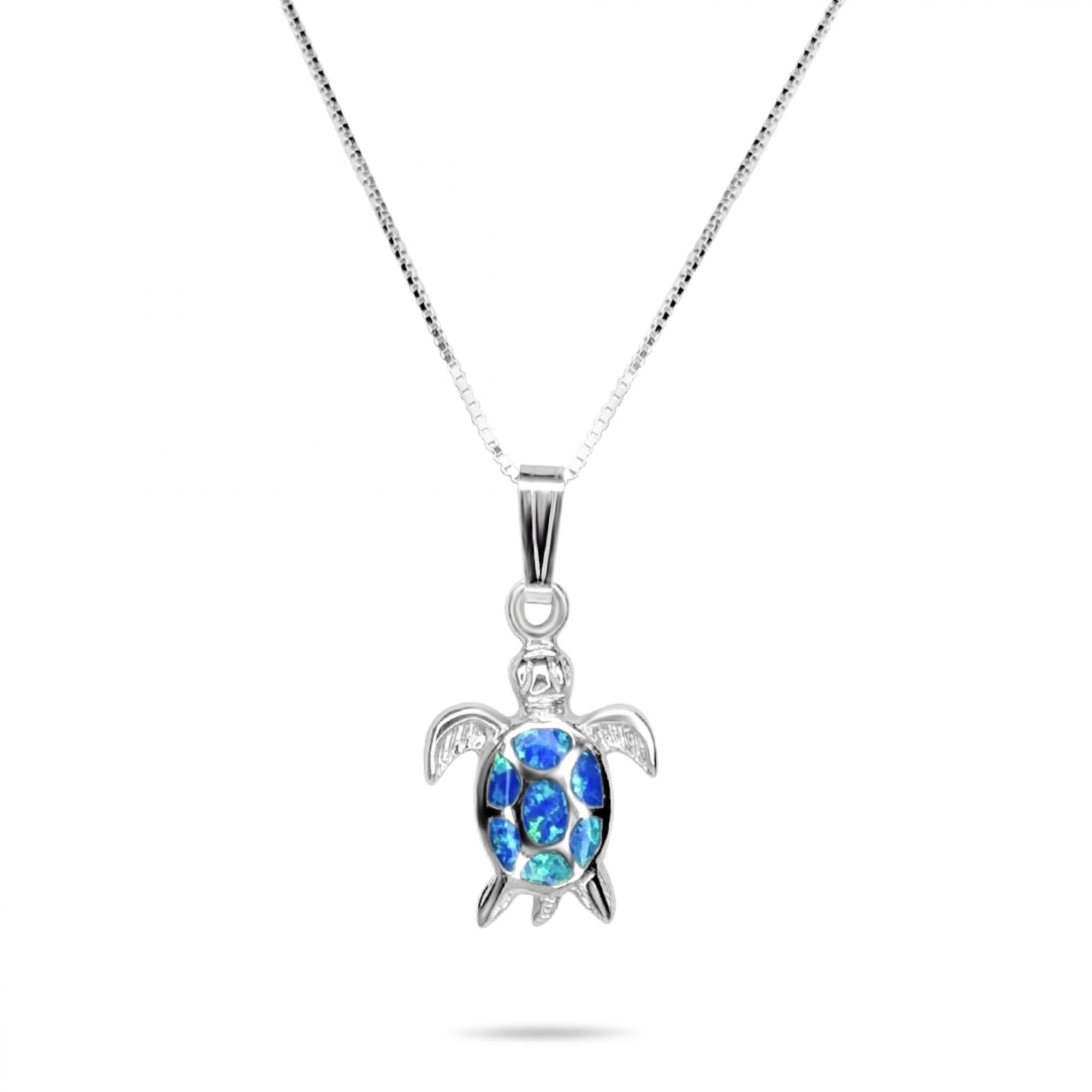Opal turtle pendant