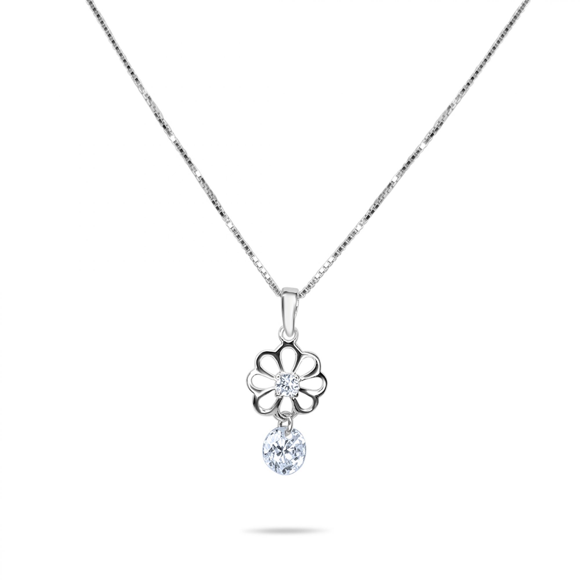 Necklace with zircon stones