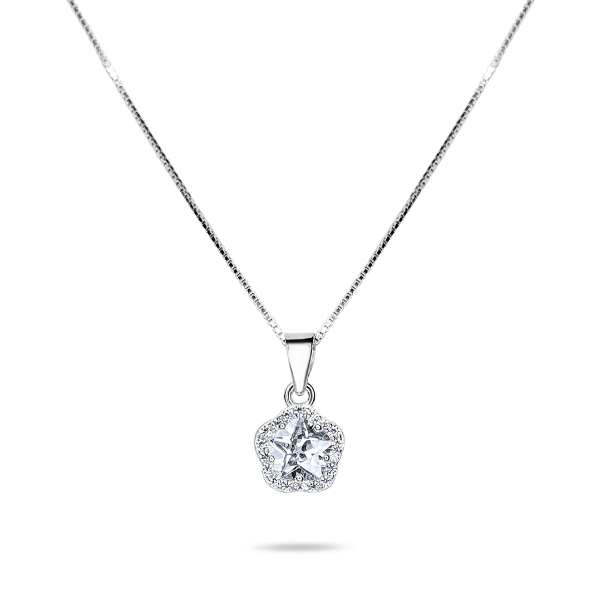 Necklace with zircon stones