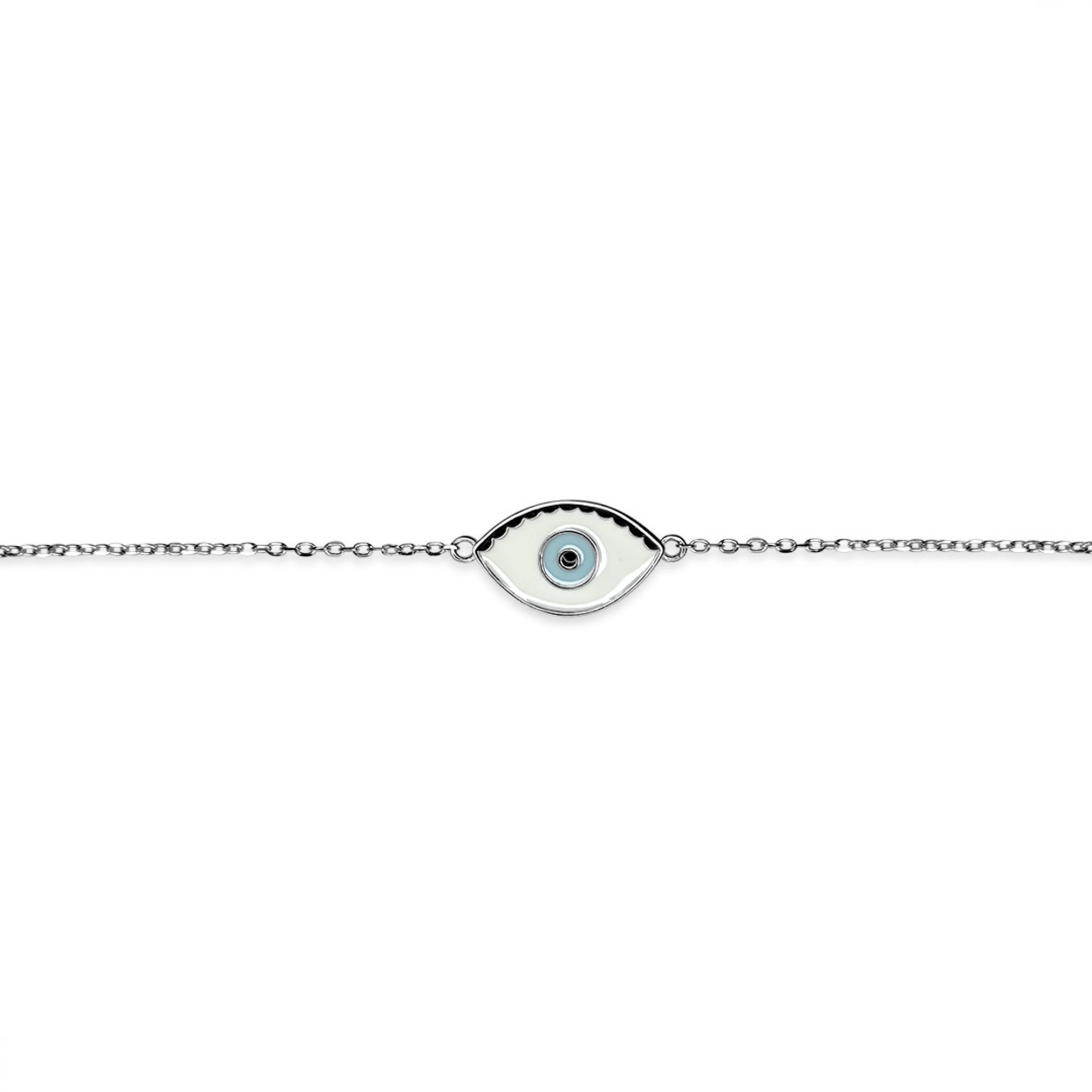 Eye bracelet with enamel
