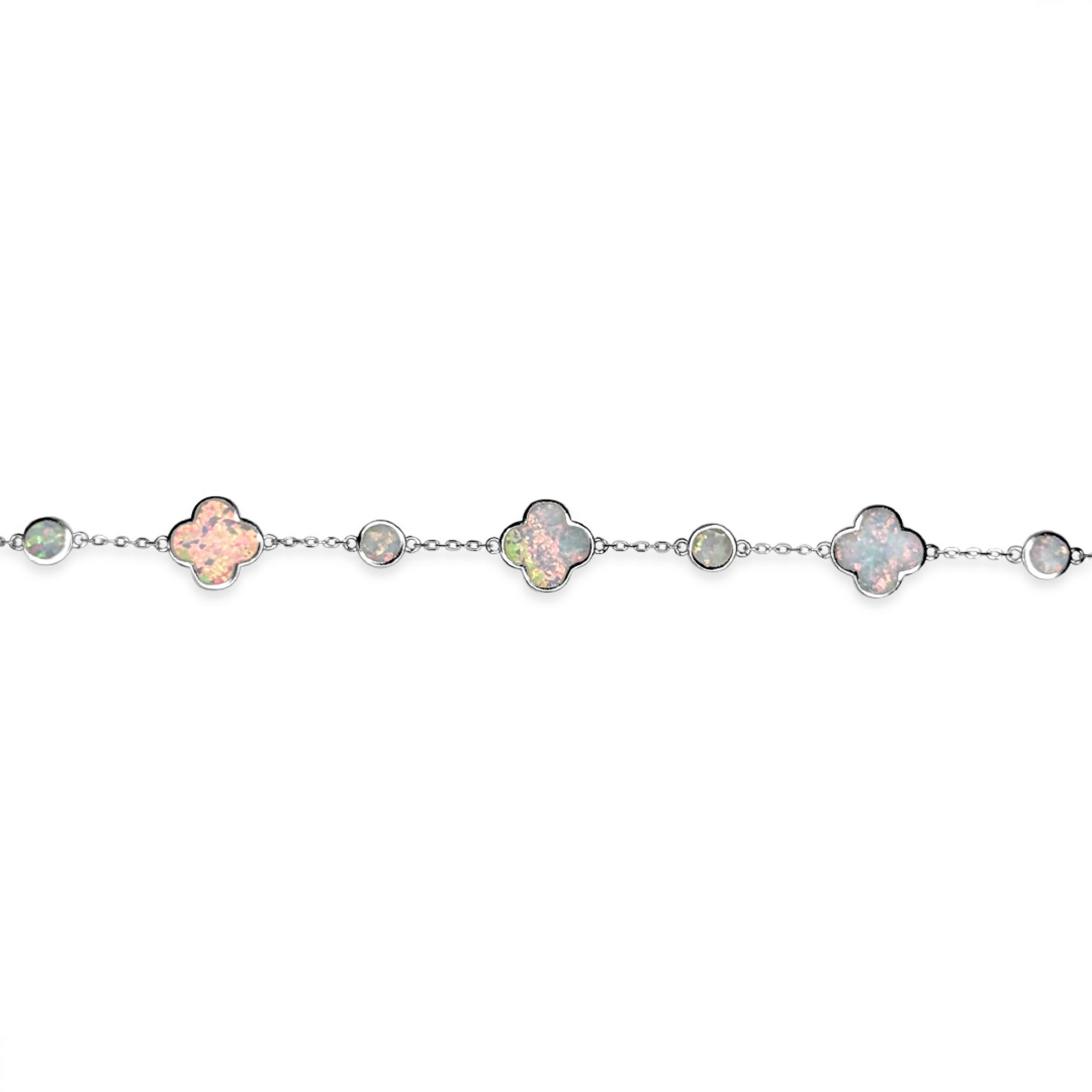 Bracelet with white opal