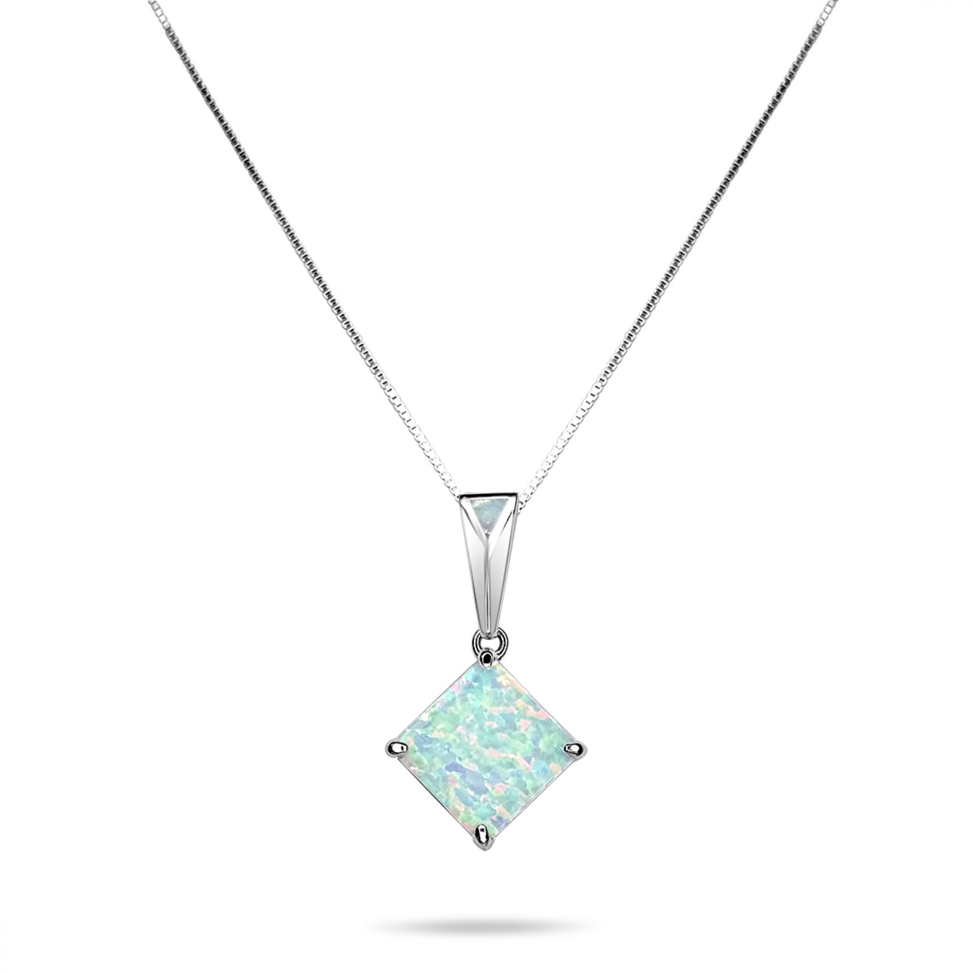 White opal pendant