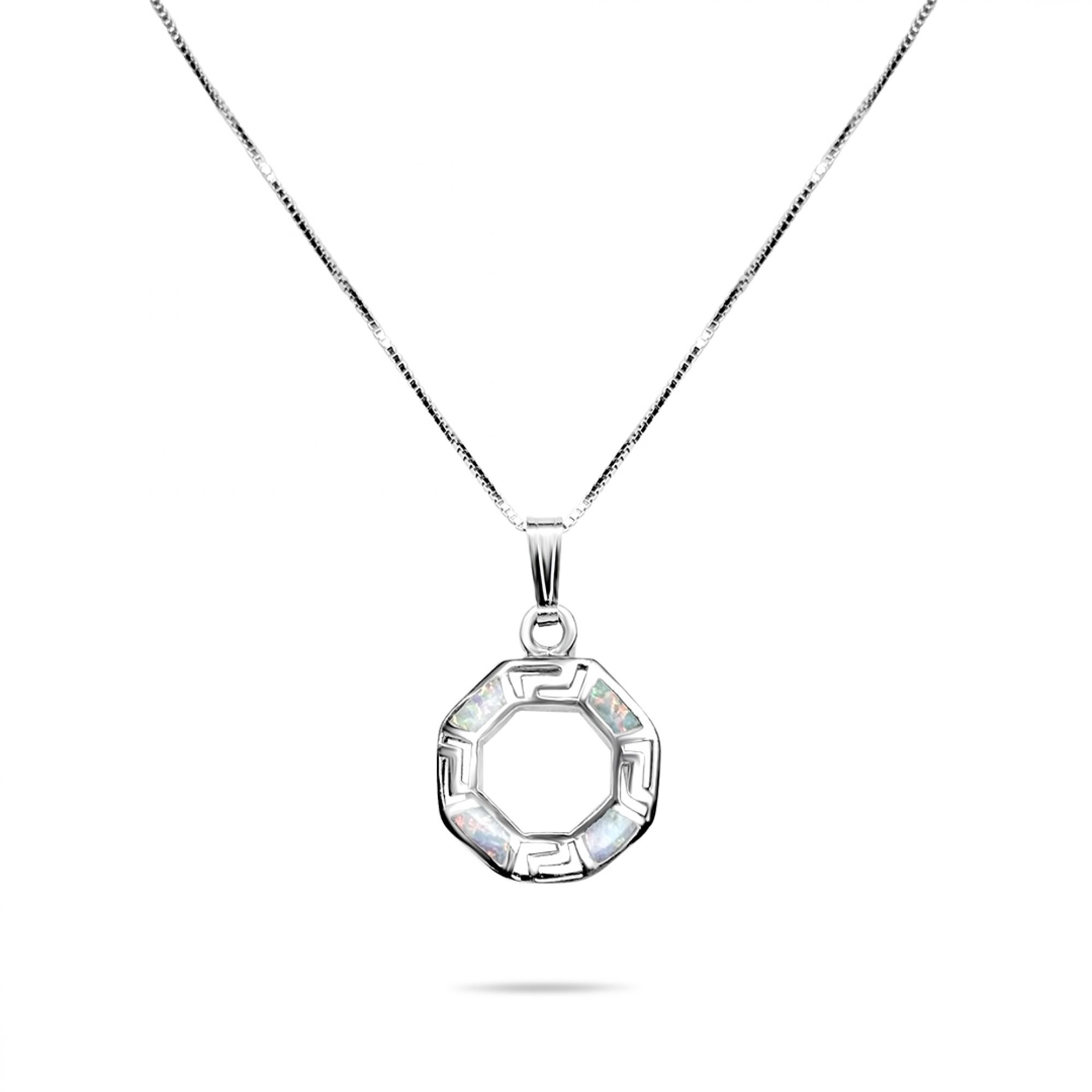 White opal meander pendant