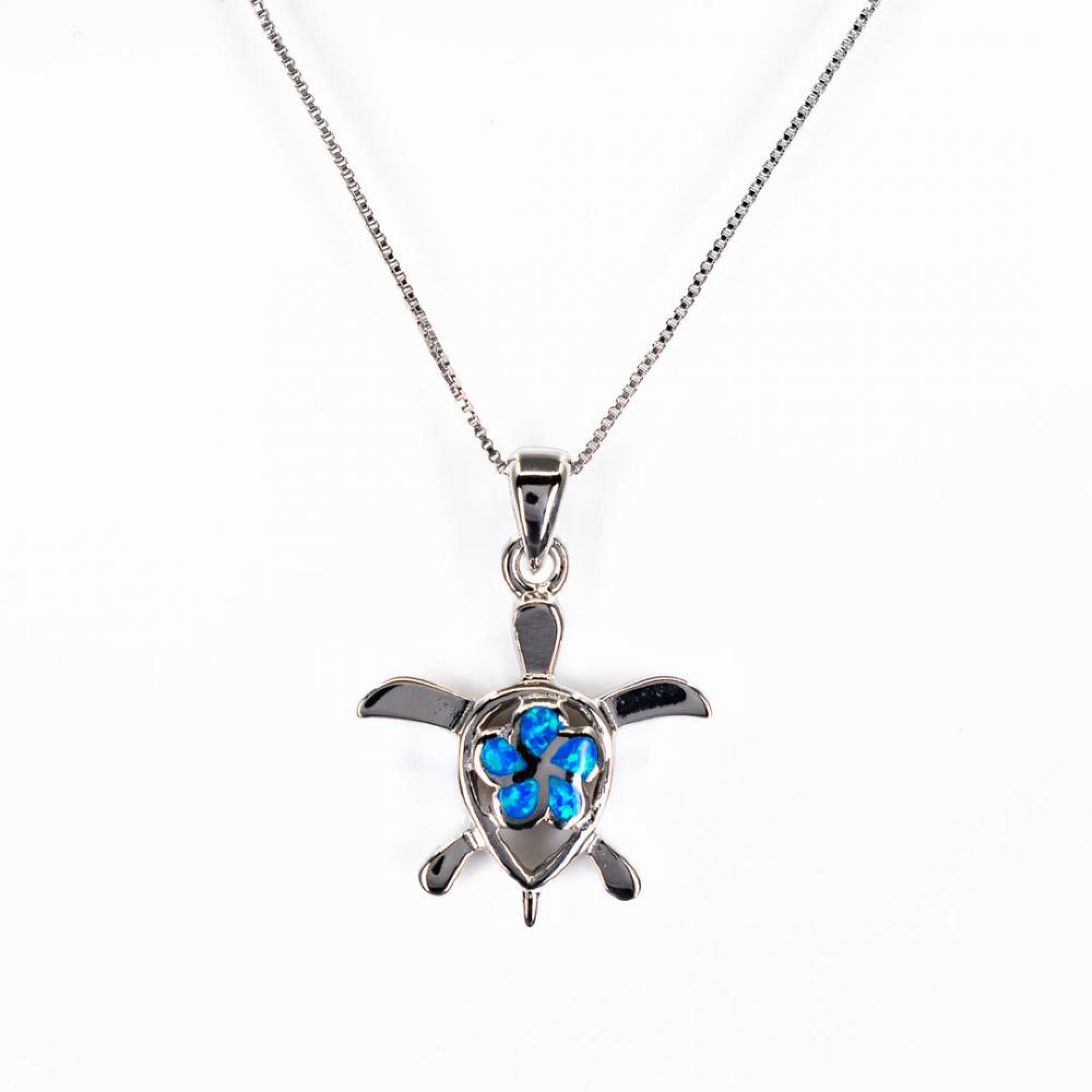 Opal turtle pendant