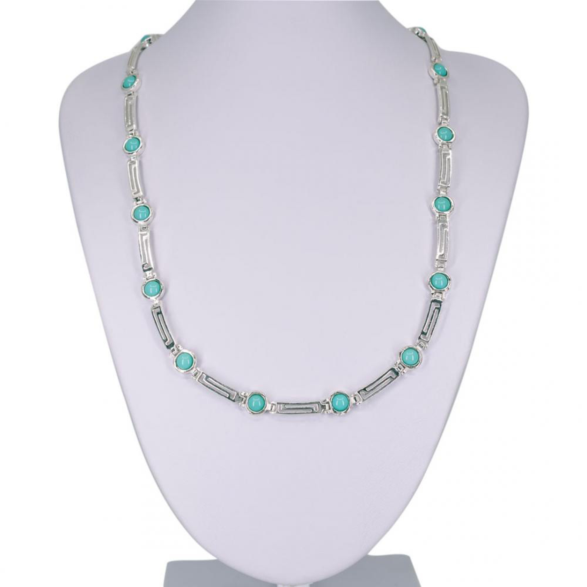 Κολιέ μαίανδρος με πέτρες τιρκουάζ