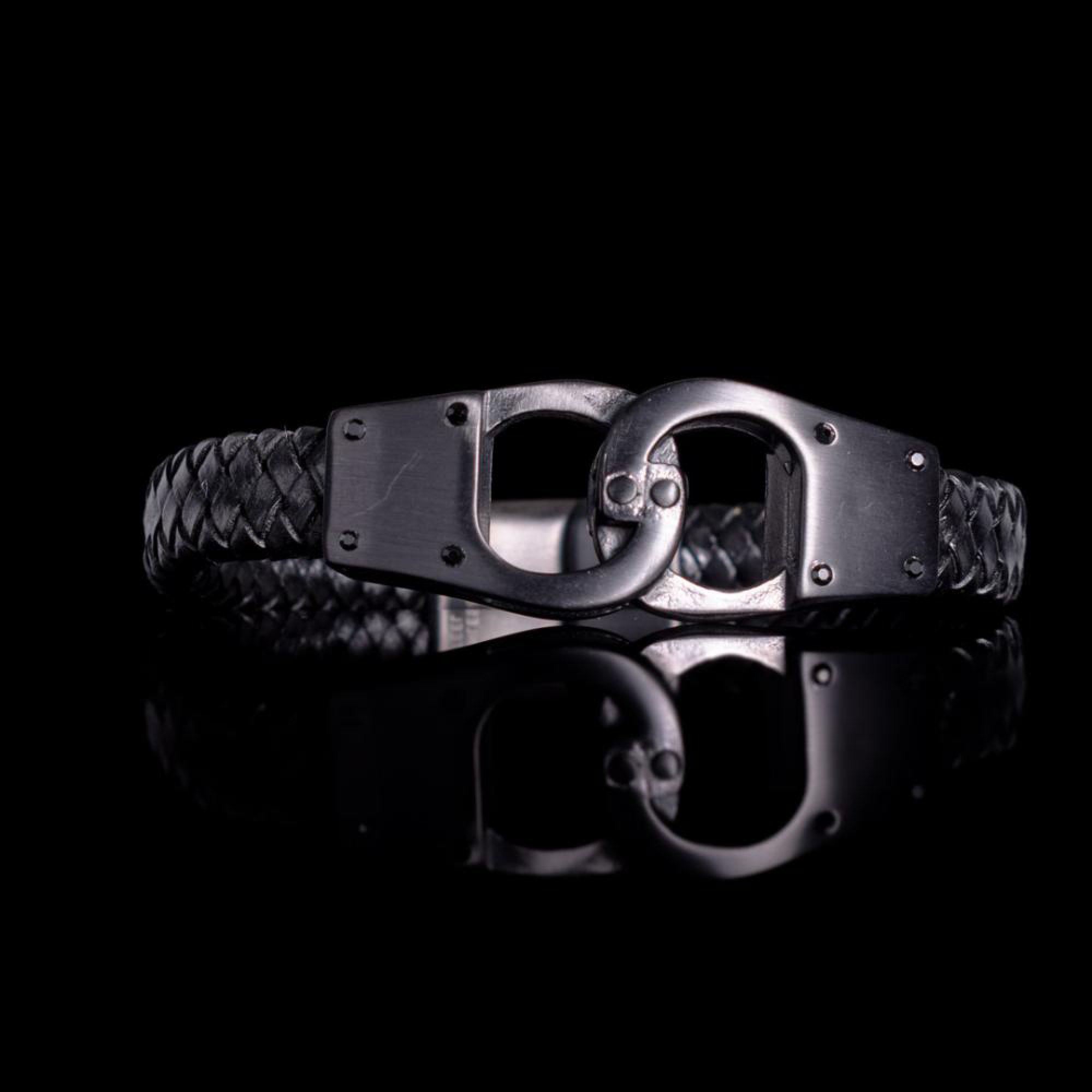 Leather-Steel bracelet
