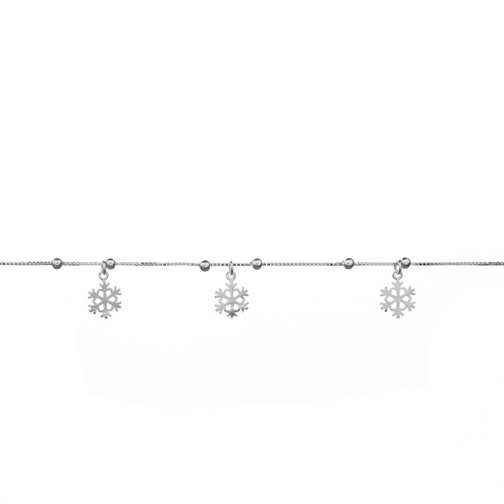 Αλυσίδα ποδιού με κρεμαστές χιονονιφάδες