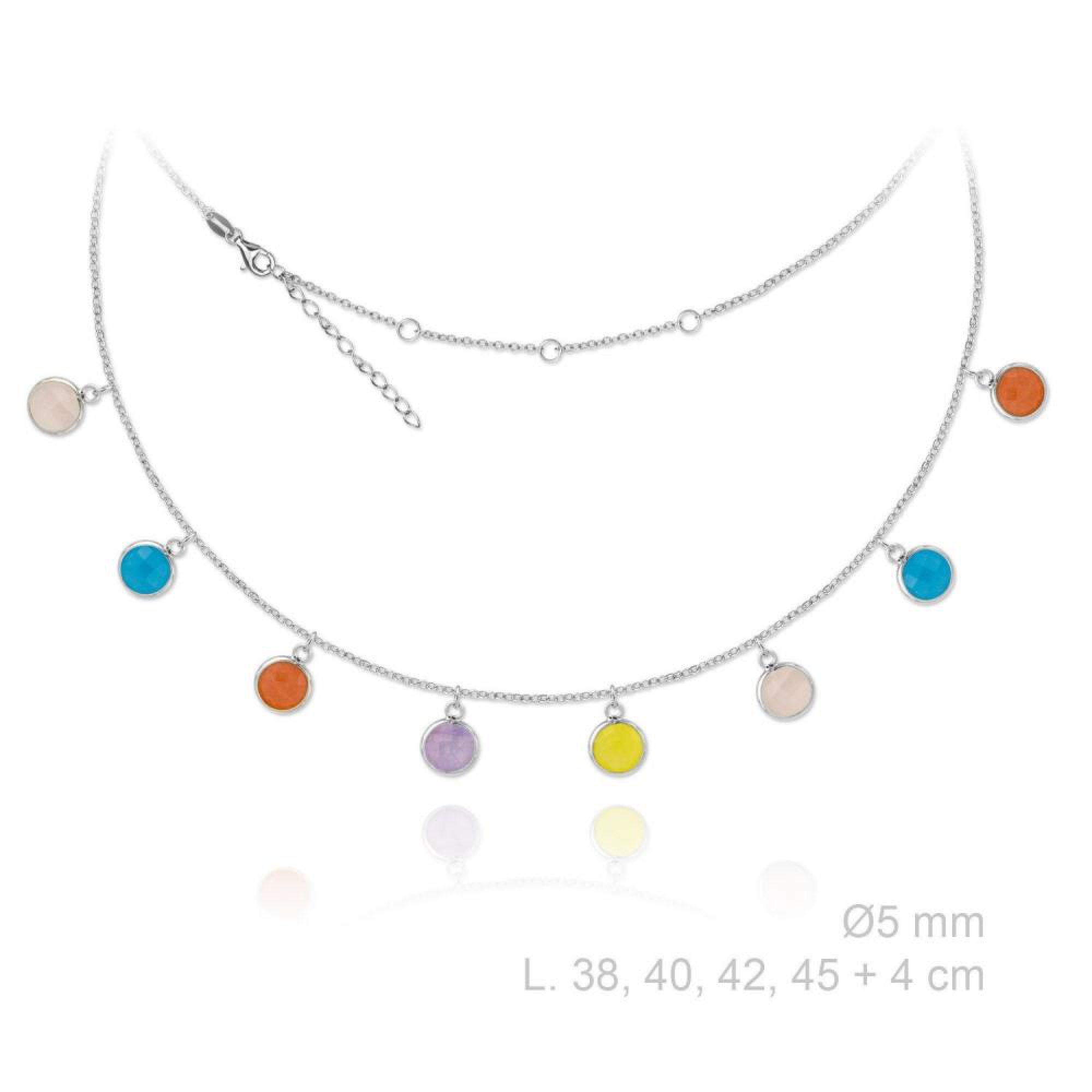 Κολιέ με χρωματιστές πέτρες