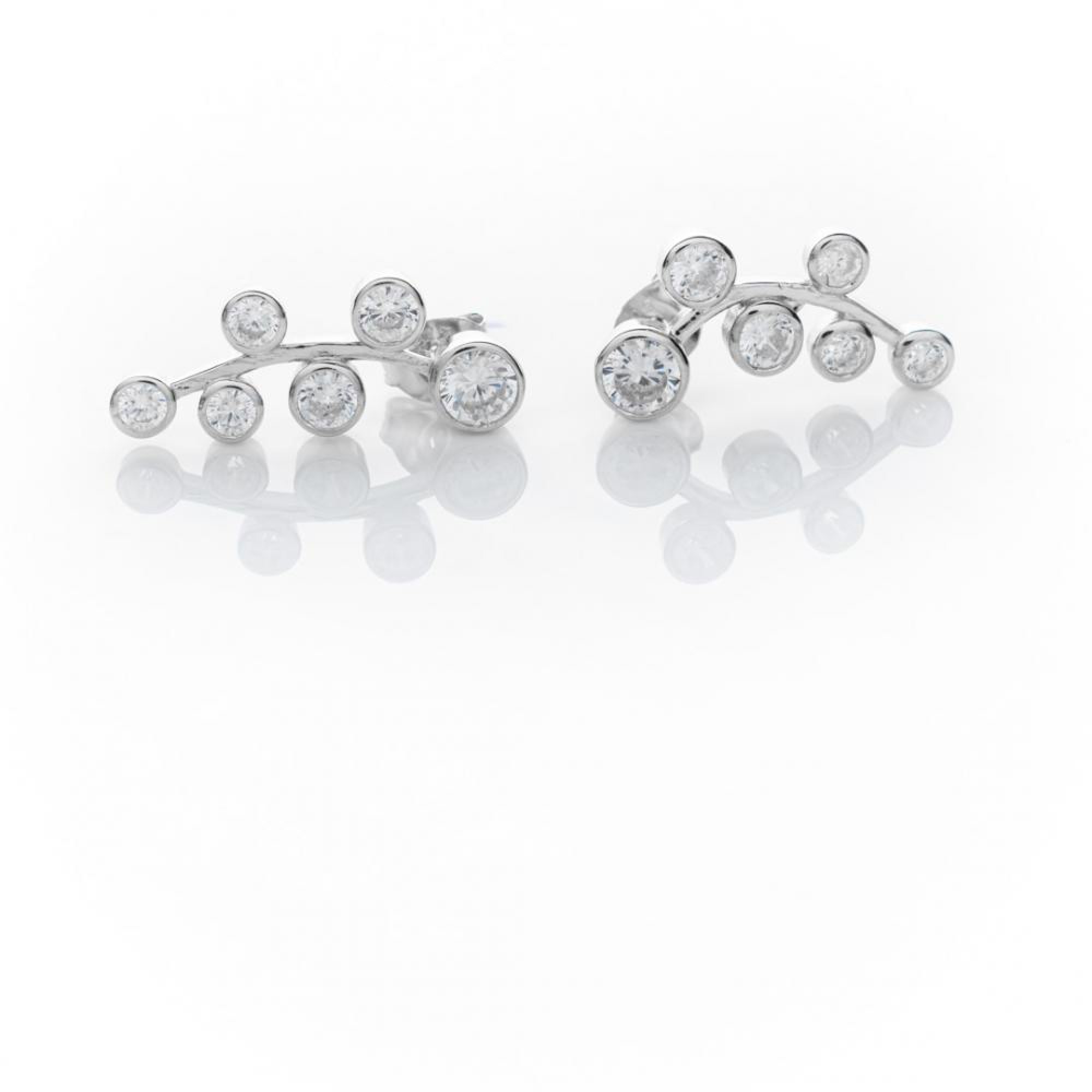 Σκουλαρίκια climbers με πέτρες ζιργκόν