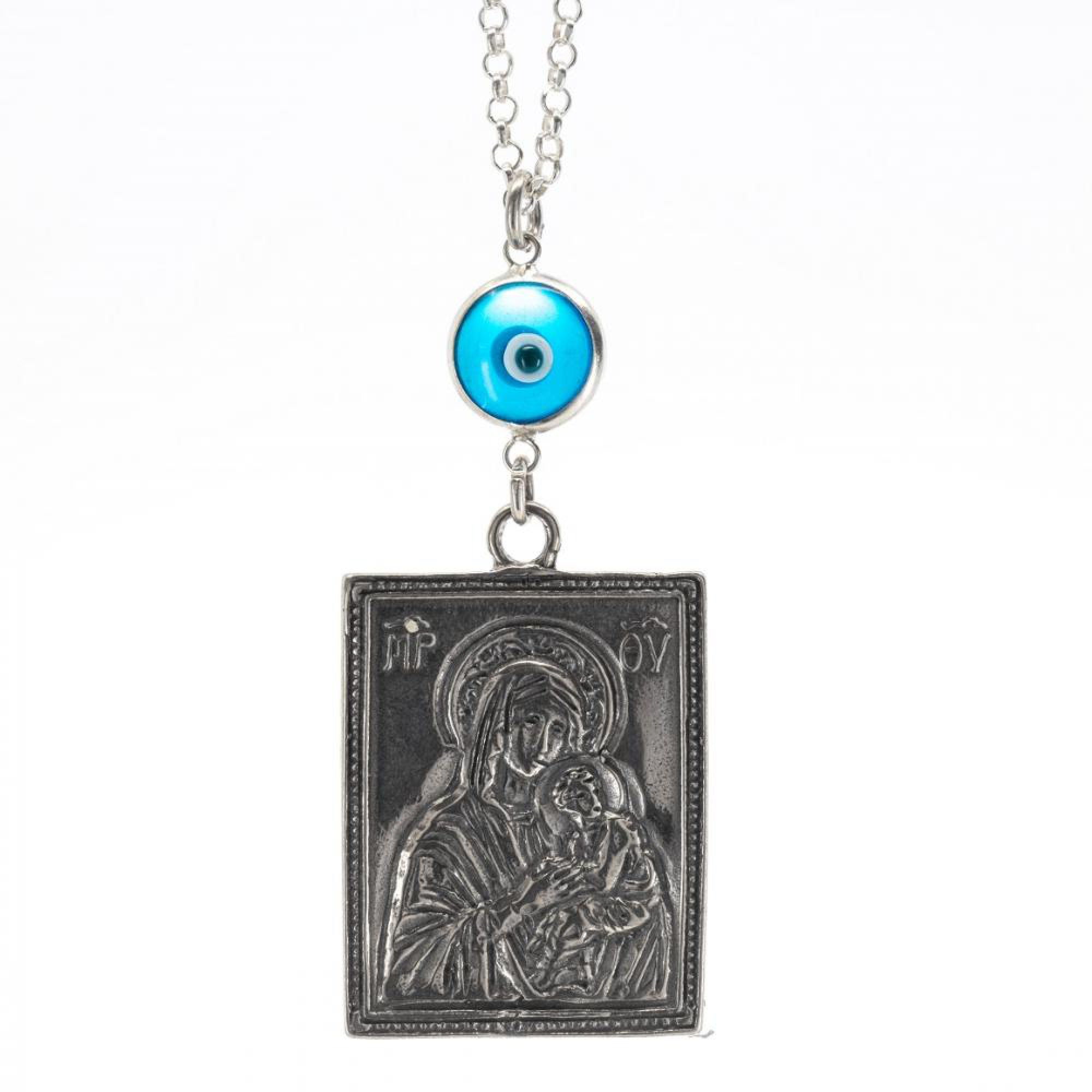 Φυλαχτό αυτοκινήτου διπλής όψης με μάτι άκουα μαρίν