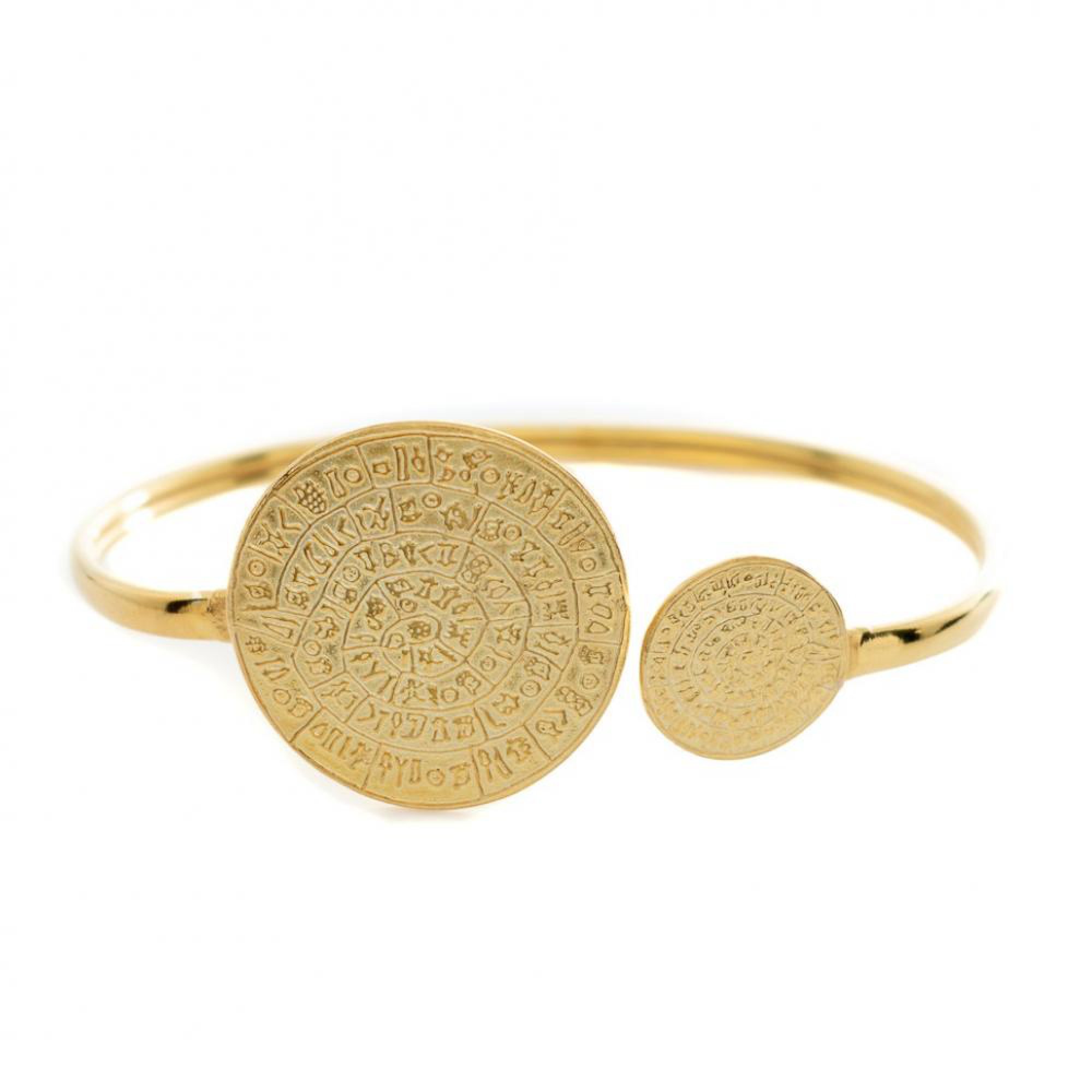 Βραχιόλι κύκλος με δίσκους της Φαιστού επίχρυσο