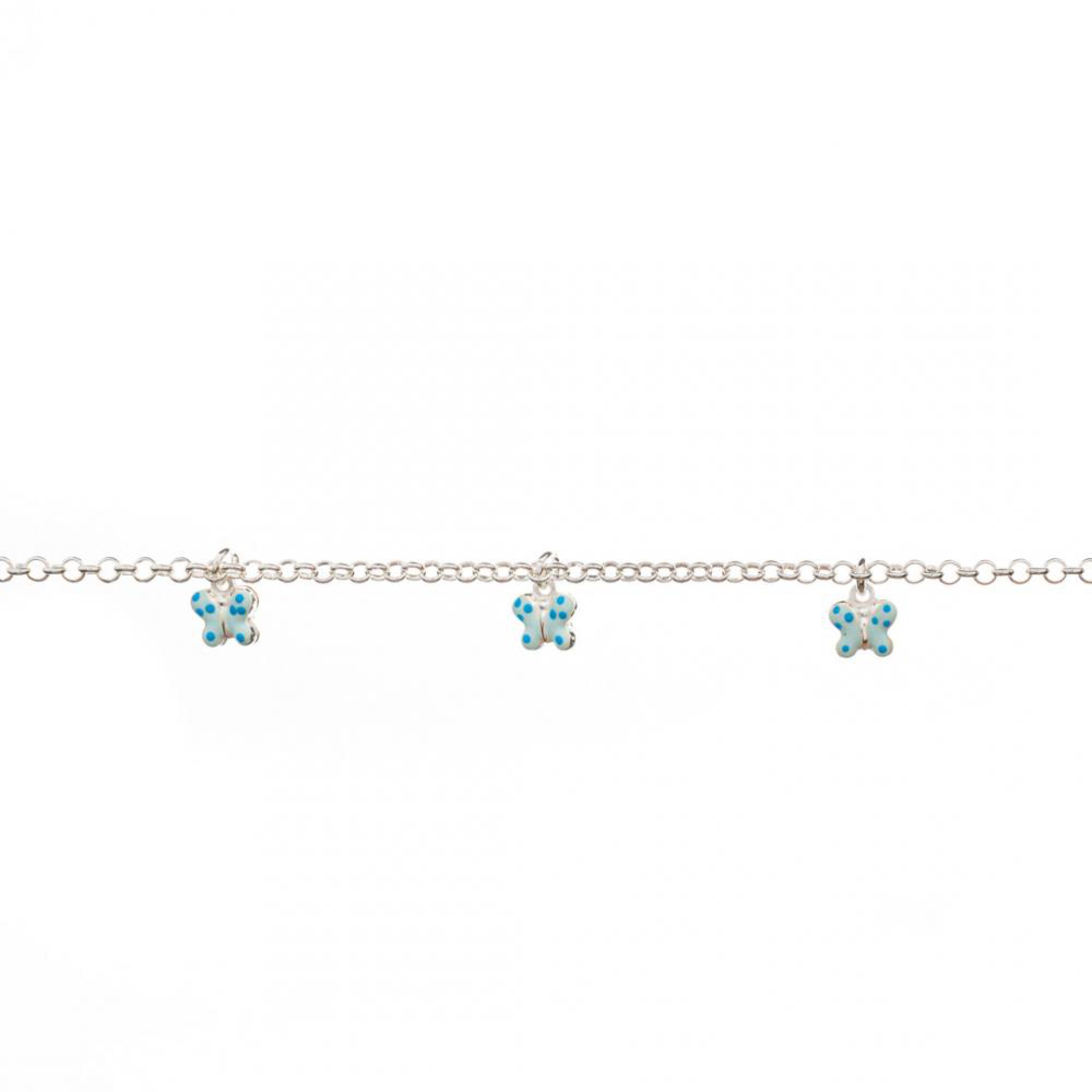 Βραχιόλι με κρεμαστά πεταλούδες με σμάλτο