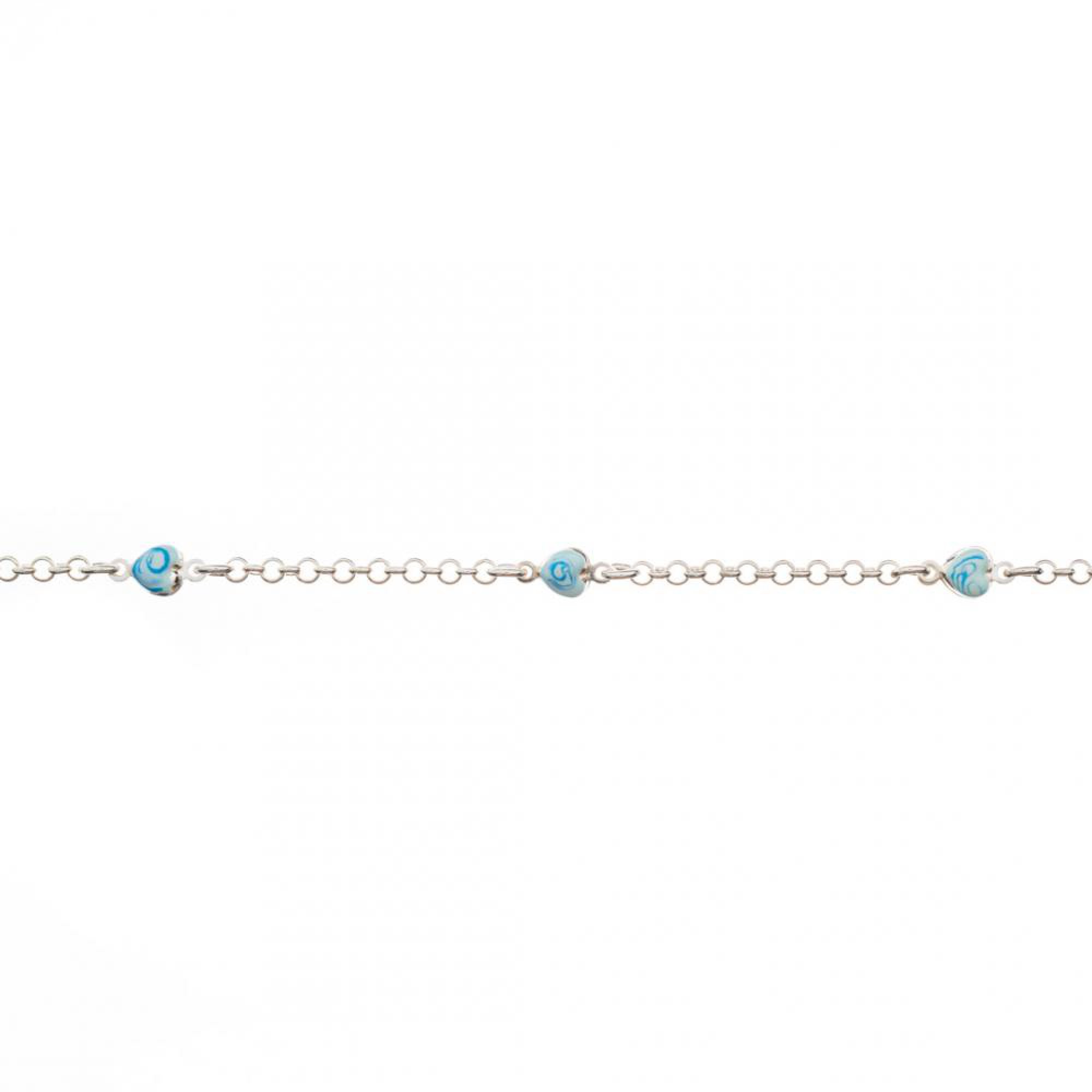 Βραχιόλι με καρδιές με σμάλτο