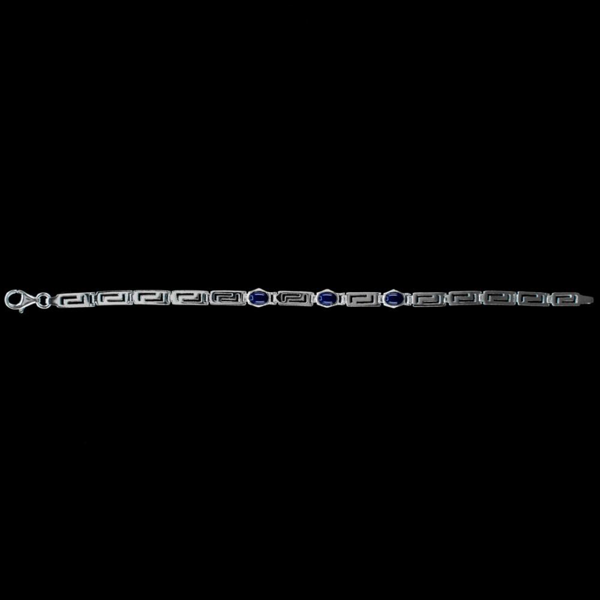 Βραχιόλι μαίανδρος με πέτρες λάπις λάζουλι