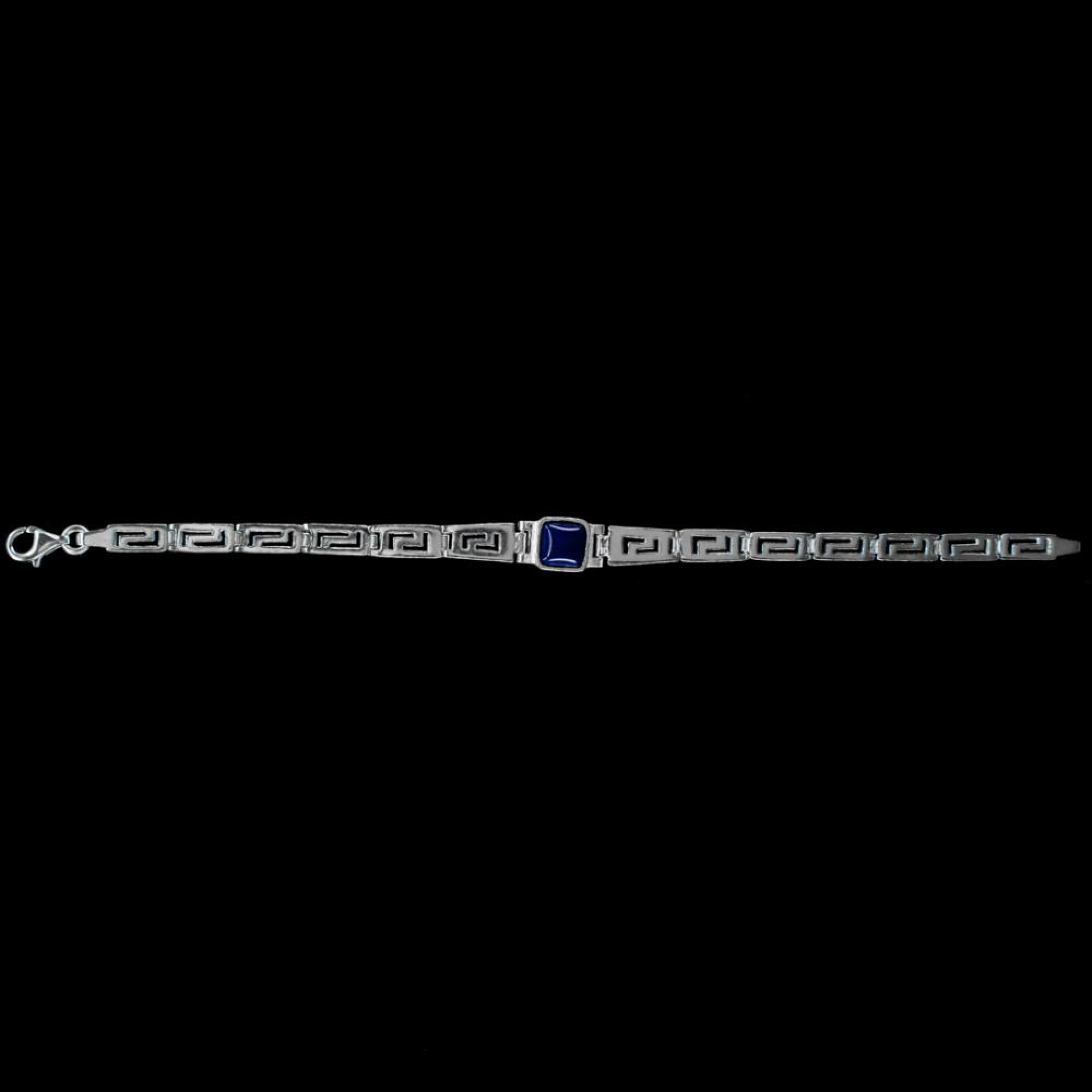 Βραχιόλι μαίανδρος με πέτρα λάπις λάζουλι