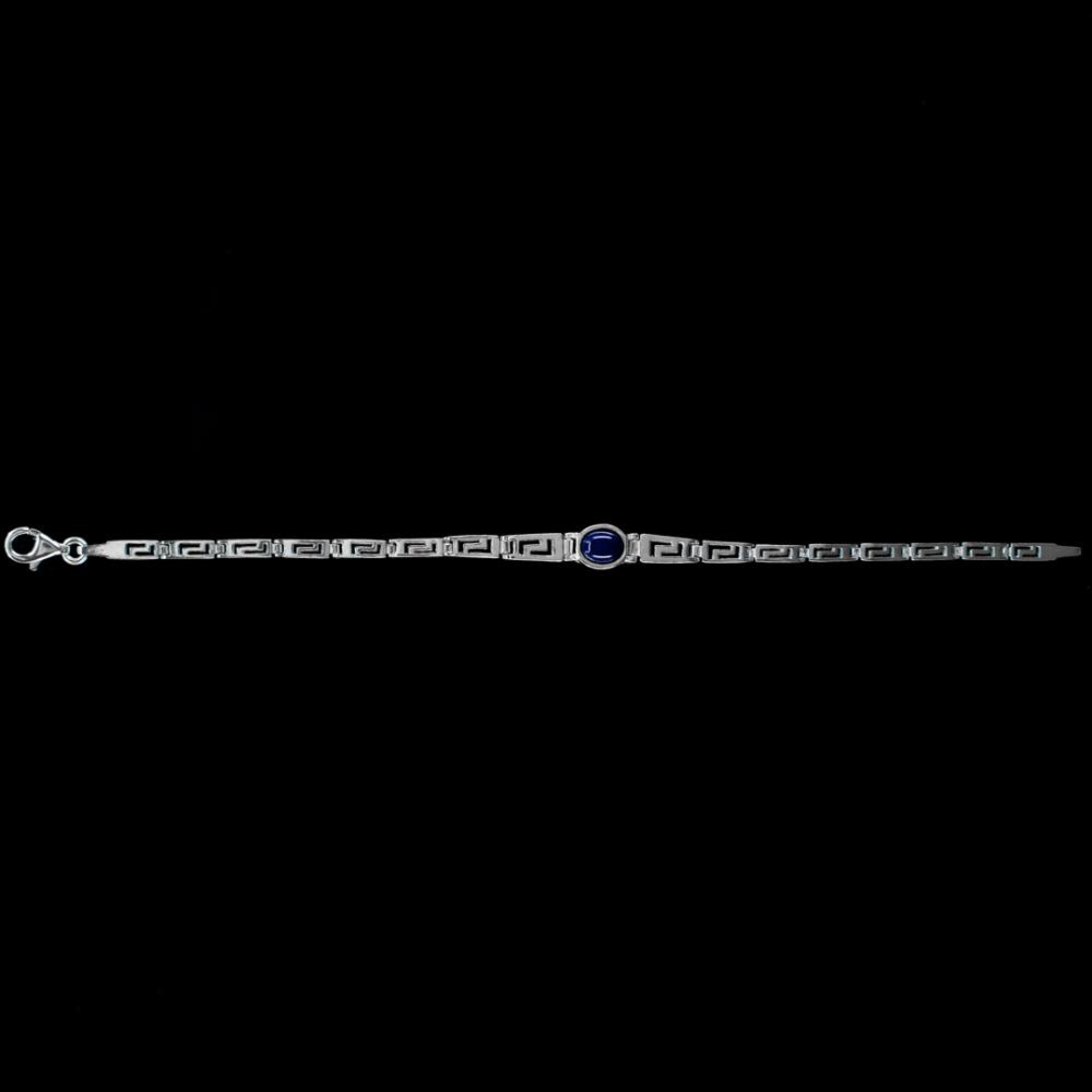 Meander bracelet with lapis lazuli stone