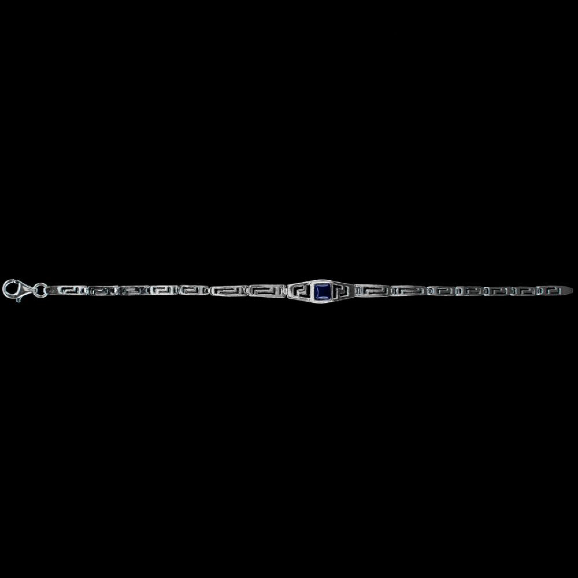 Βραχιόλι μαίανδρος με πέτρα λάπις λάζουλι