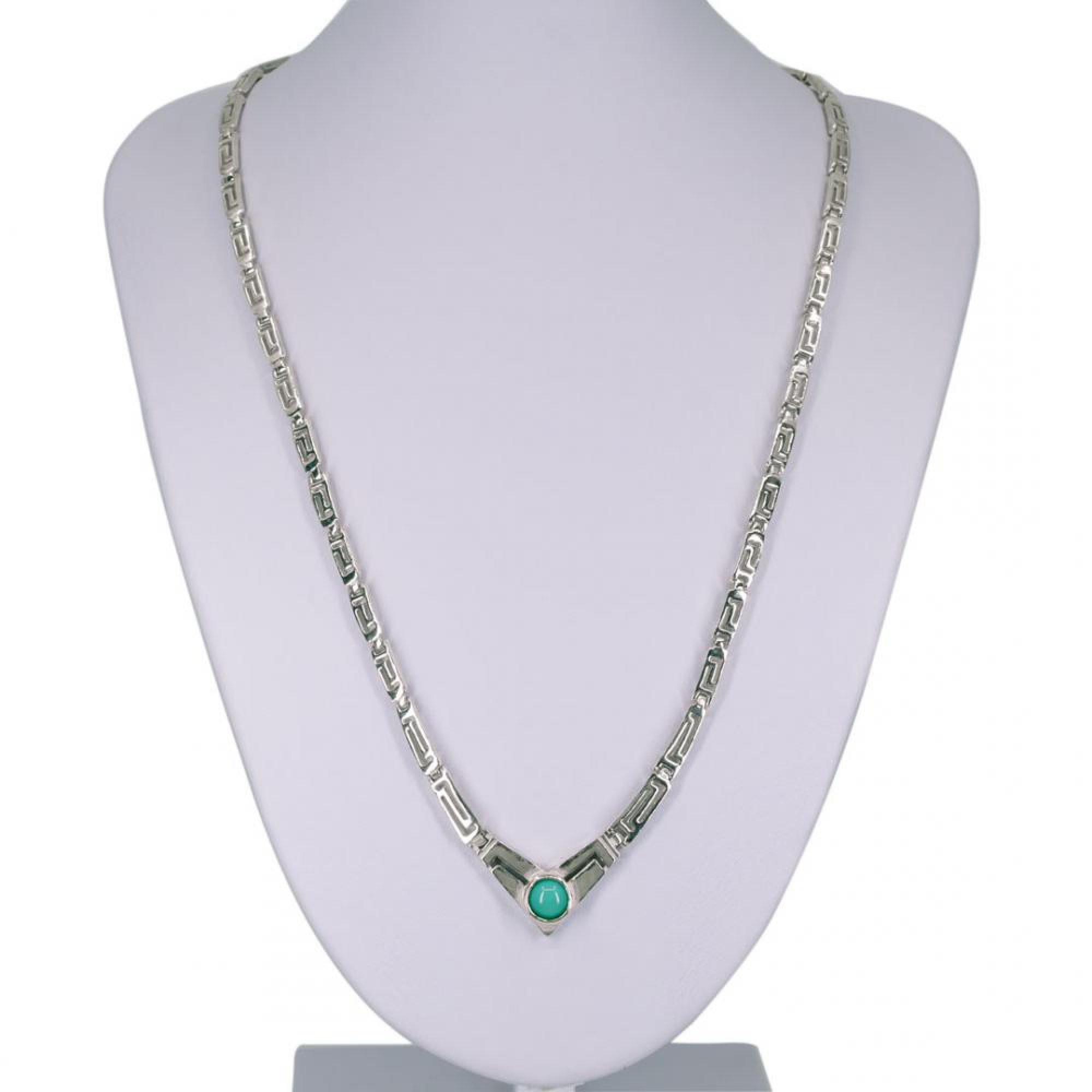 Κολιέ μαίανδρος με πέτρα τιρκουάζ