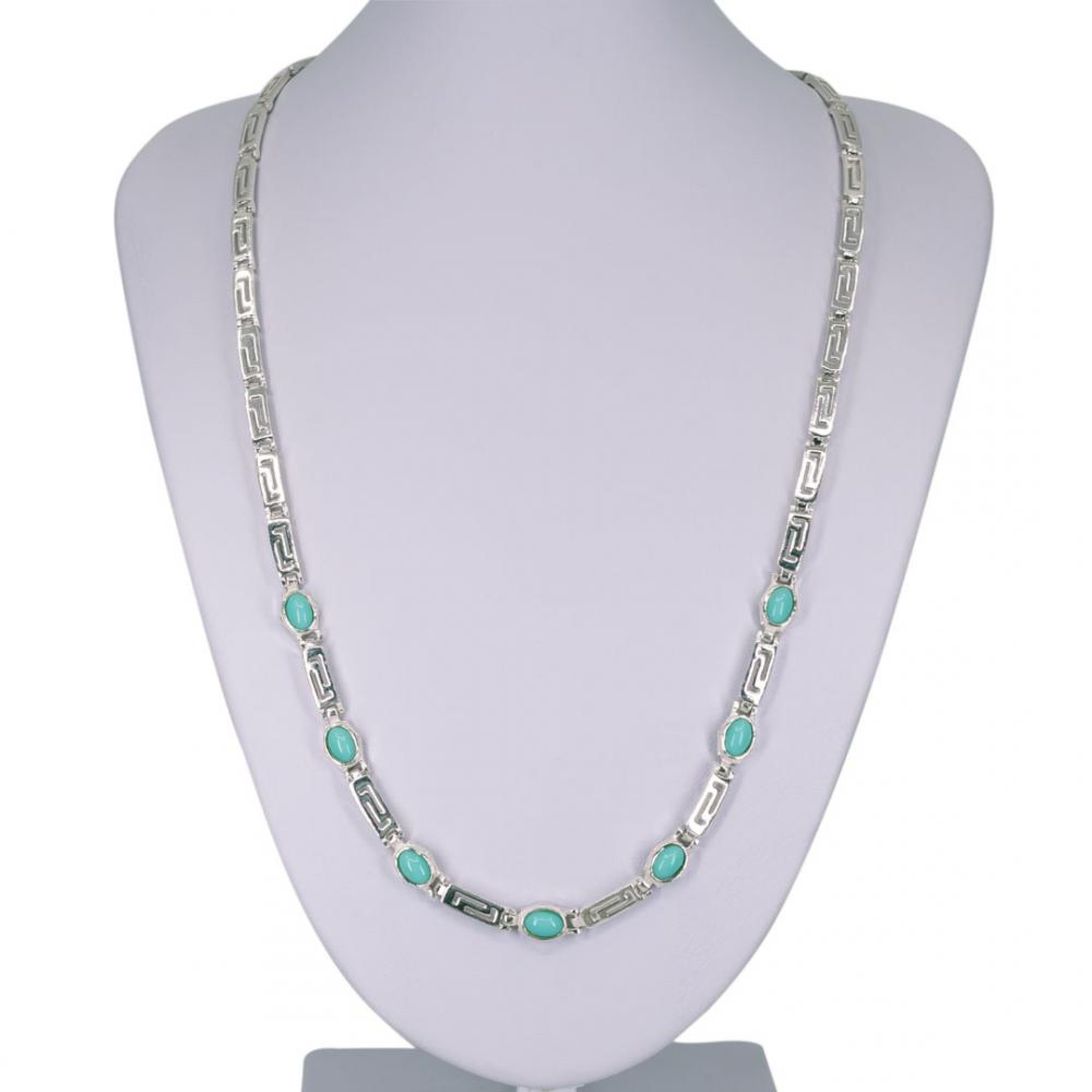 Κολιέ μαίανδρος με πέτρες τιρκουάζ