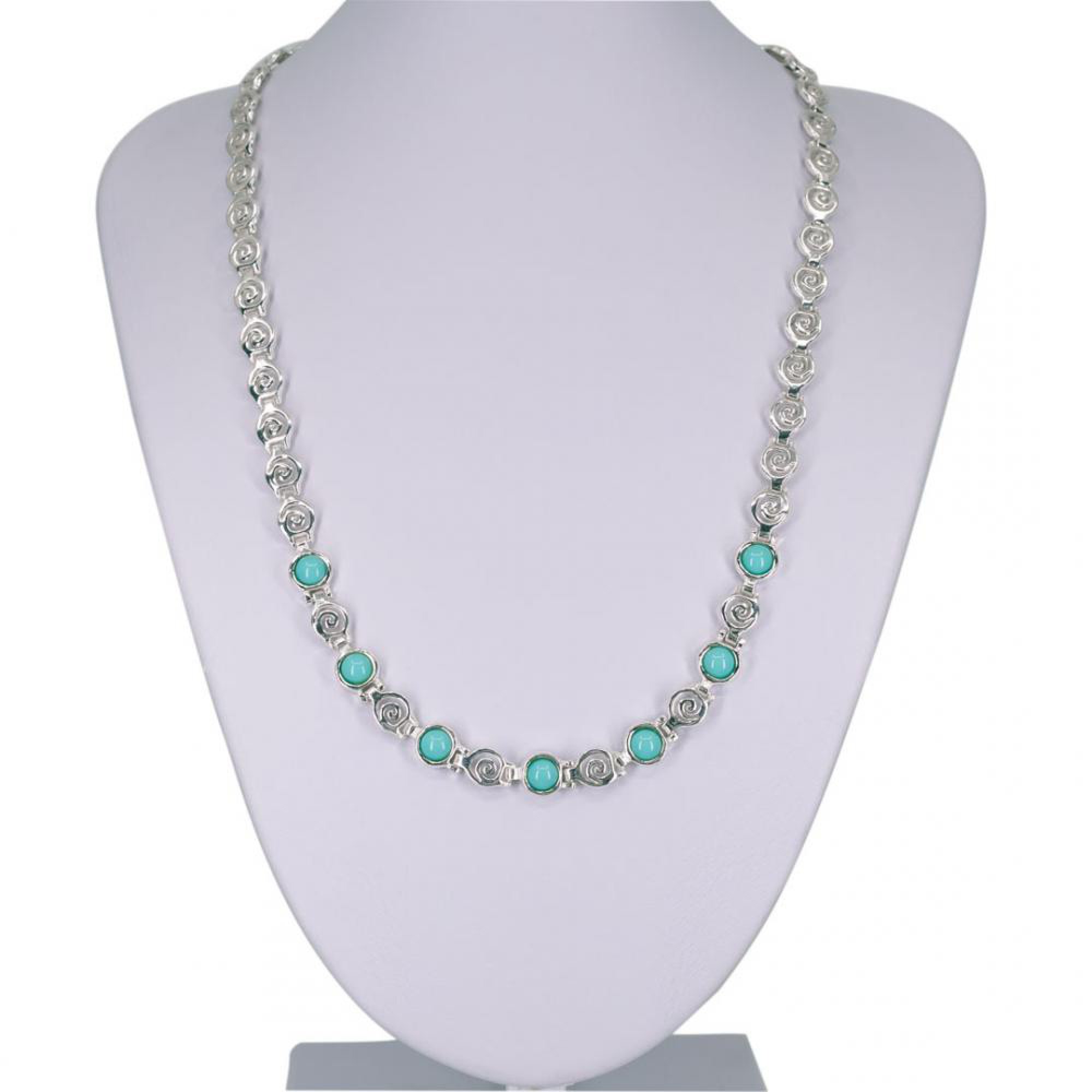 Κολιέ μαίανδρος με πέτρες τιρκουάζ