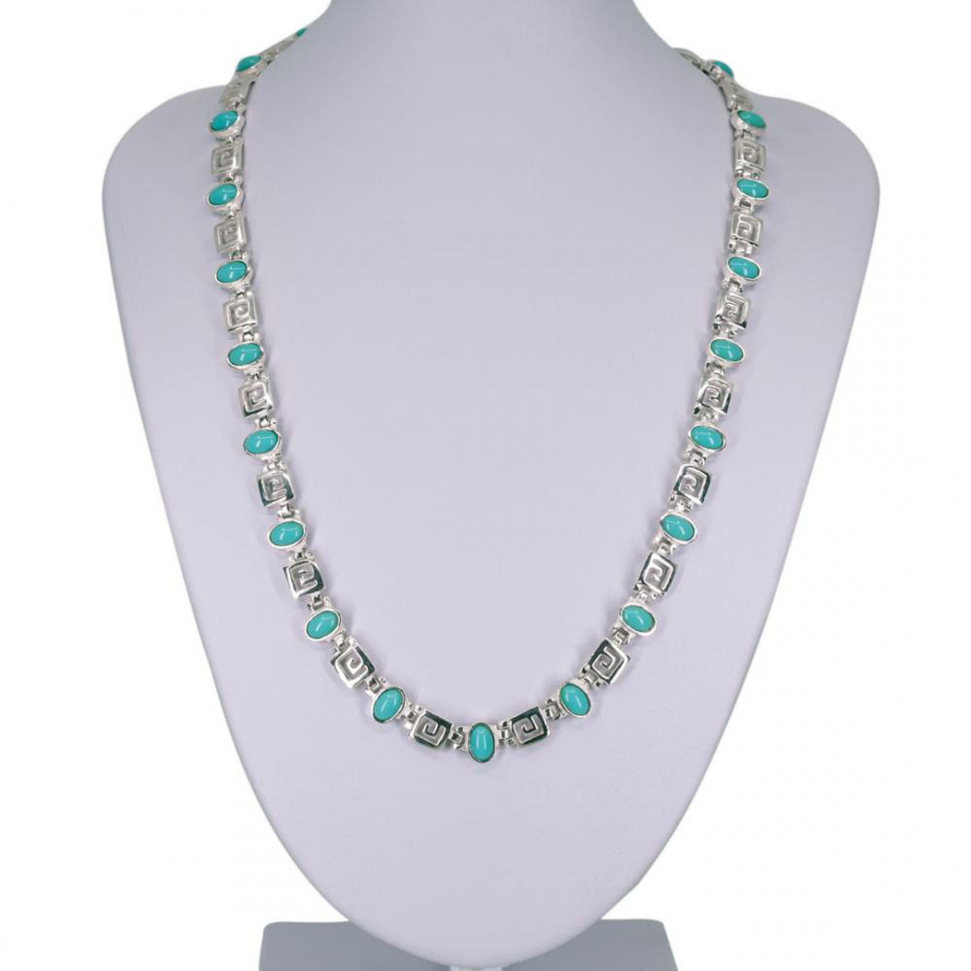 Κολιέ μαίανδρος με πέτρες τιρκουάζ