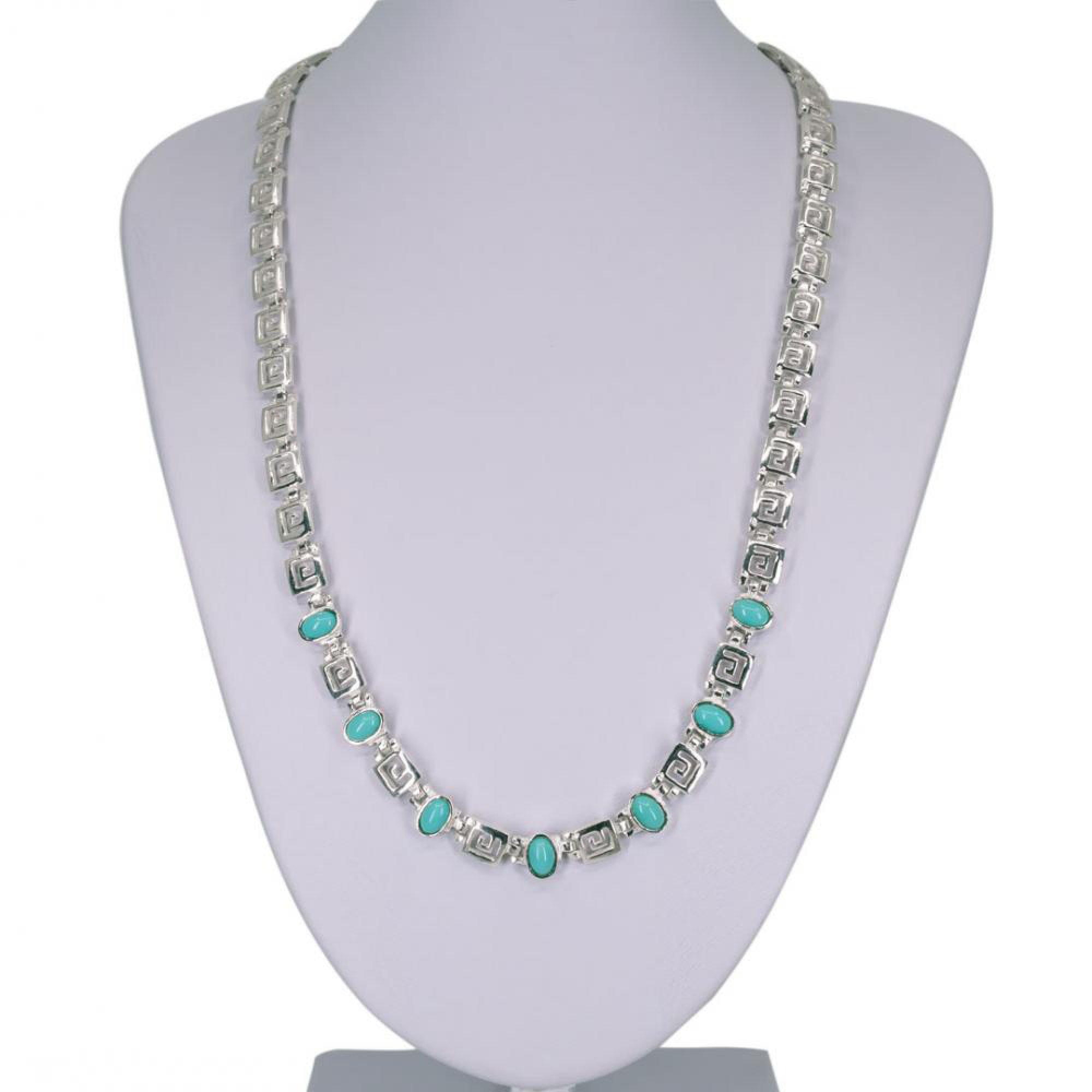 Κολιέ μαίανδρος με πέτρες τιρκουάζ