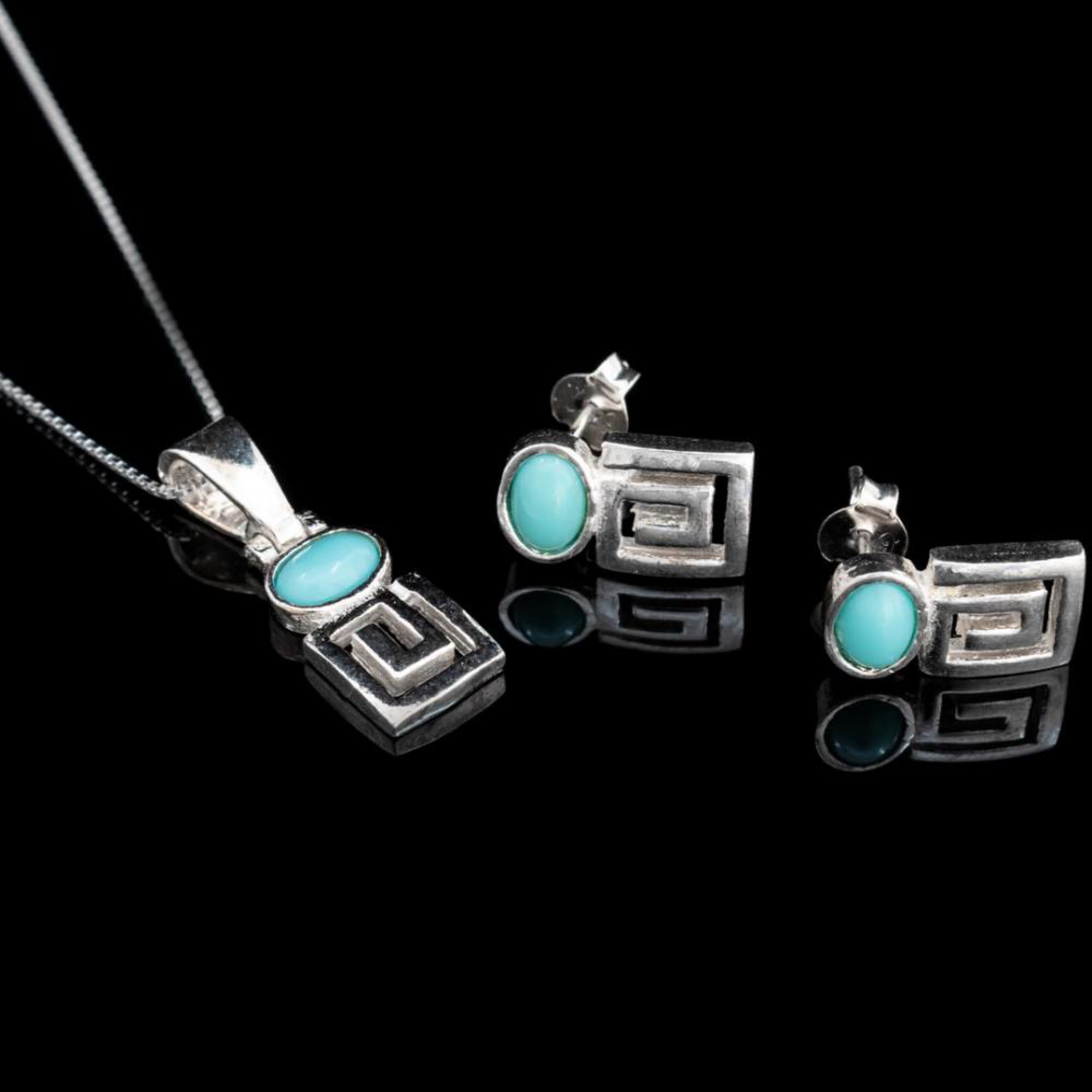 Σετ μαίανδρος με πέτρες τιρκουάζ