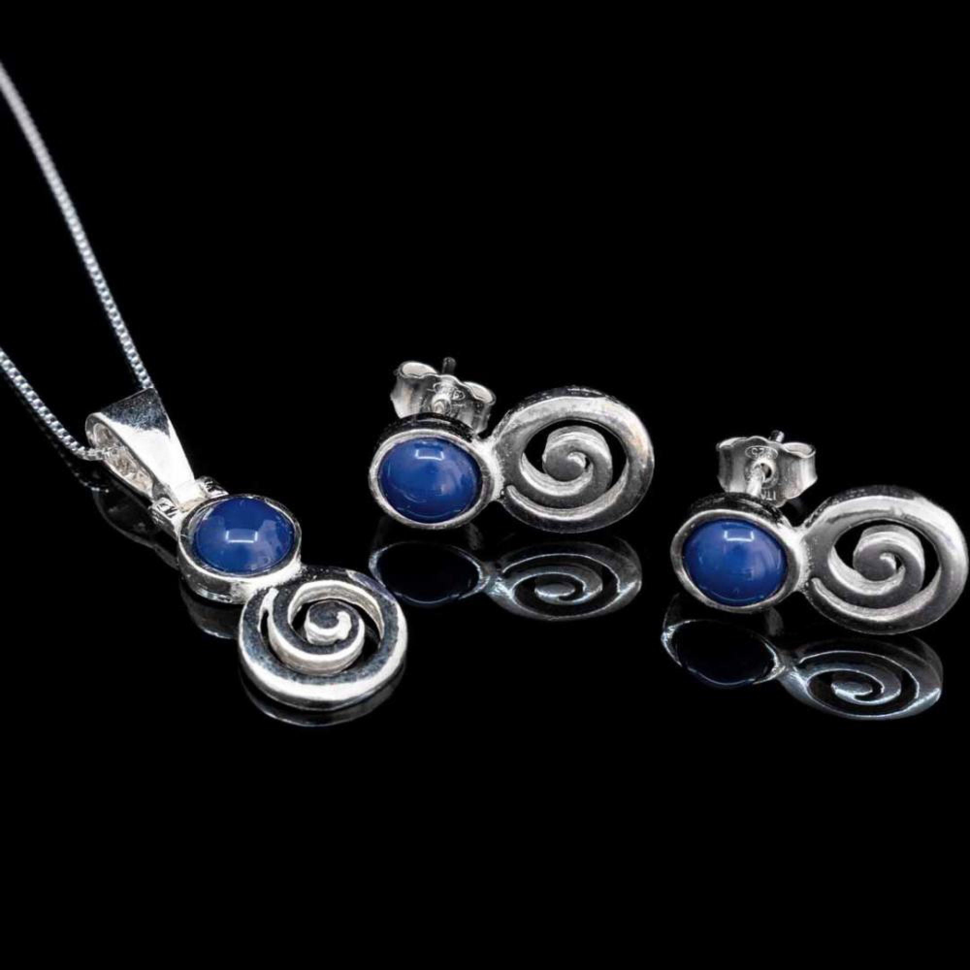Σετ μαίανδρος σπείρα με πέτρες λάπις λάζουλι