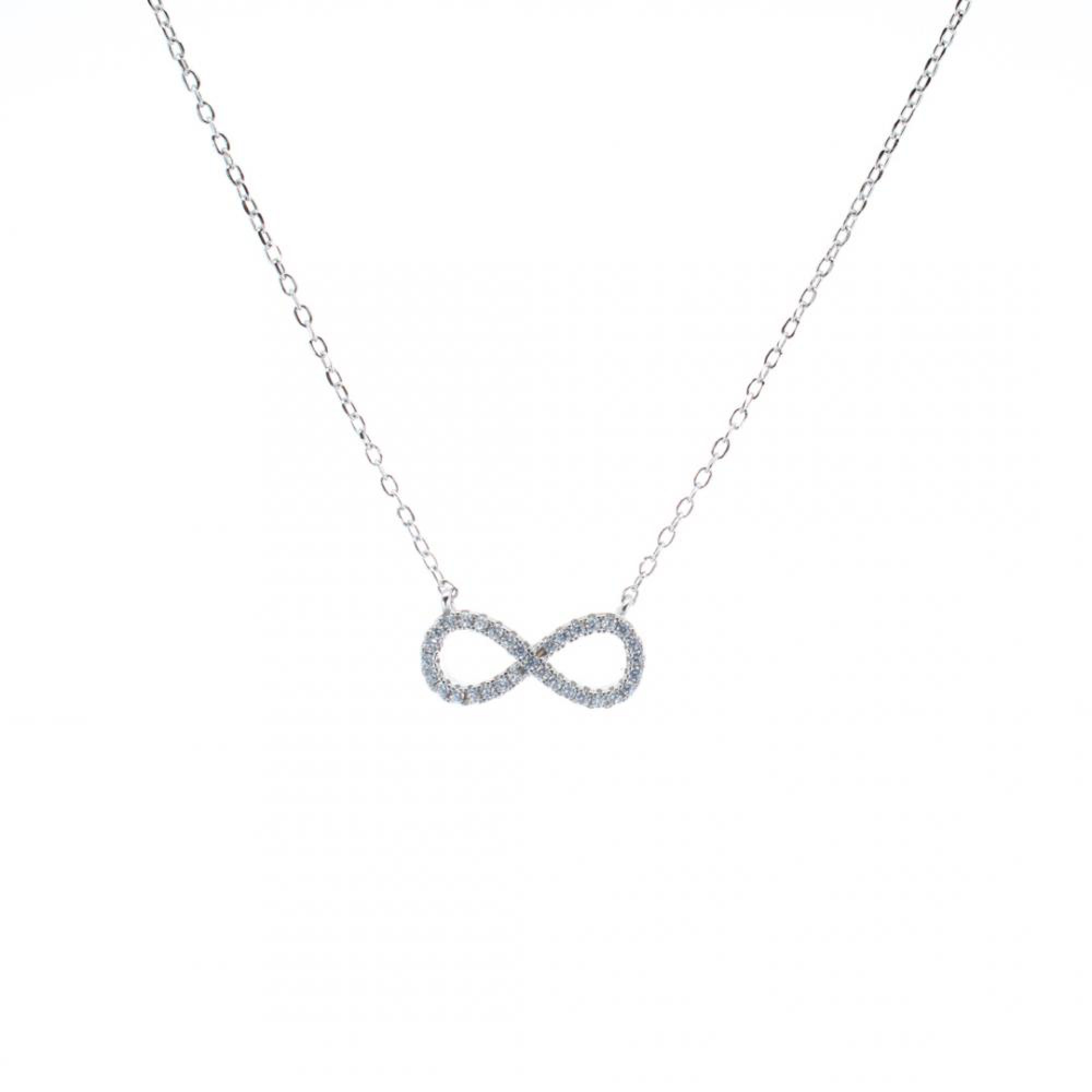 Κολιέ άπειρο με πέτρες ζιργκόν