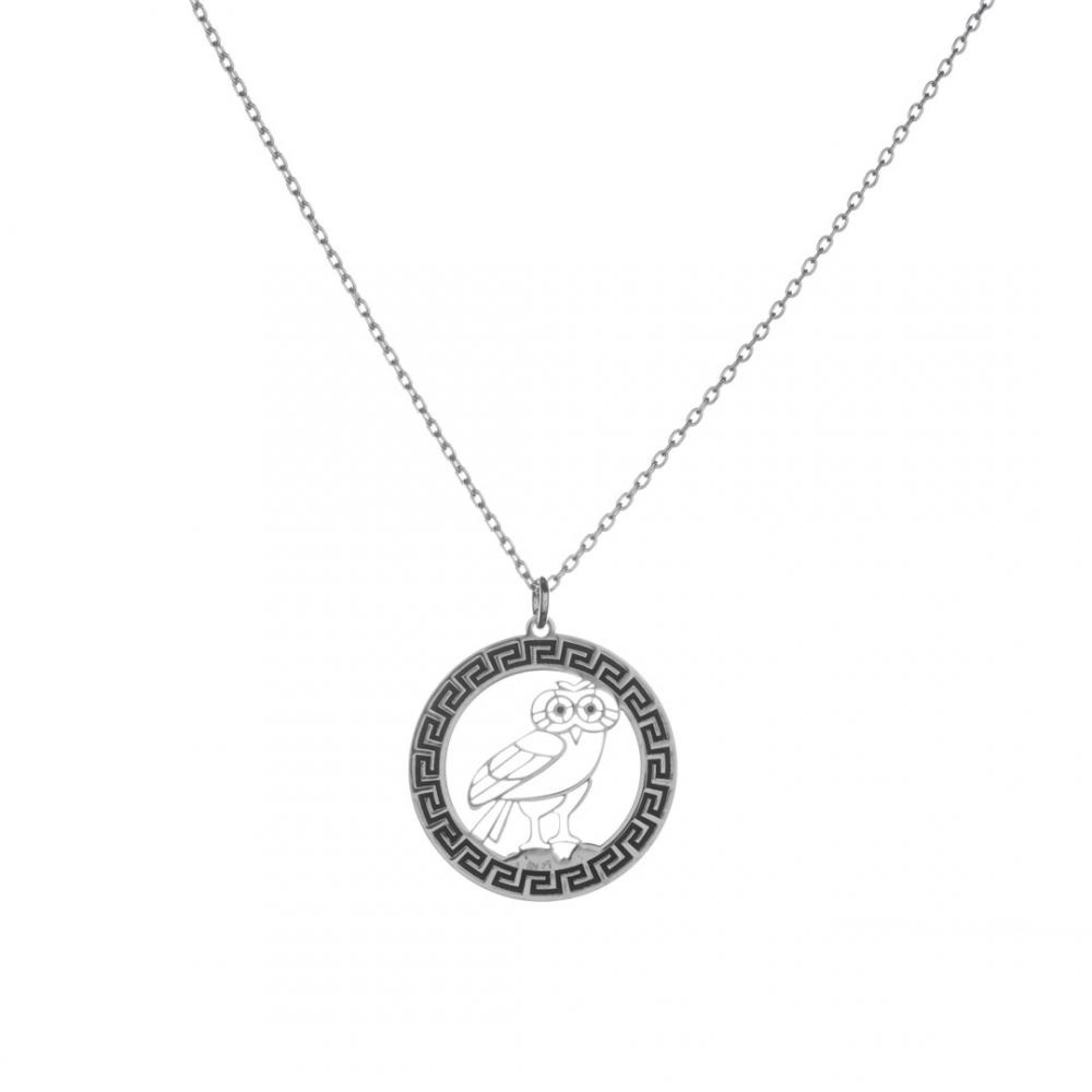 Κολιέ κουκουβάγια με μαίανδρο